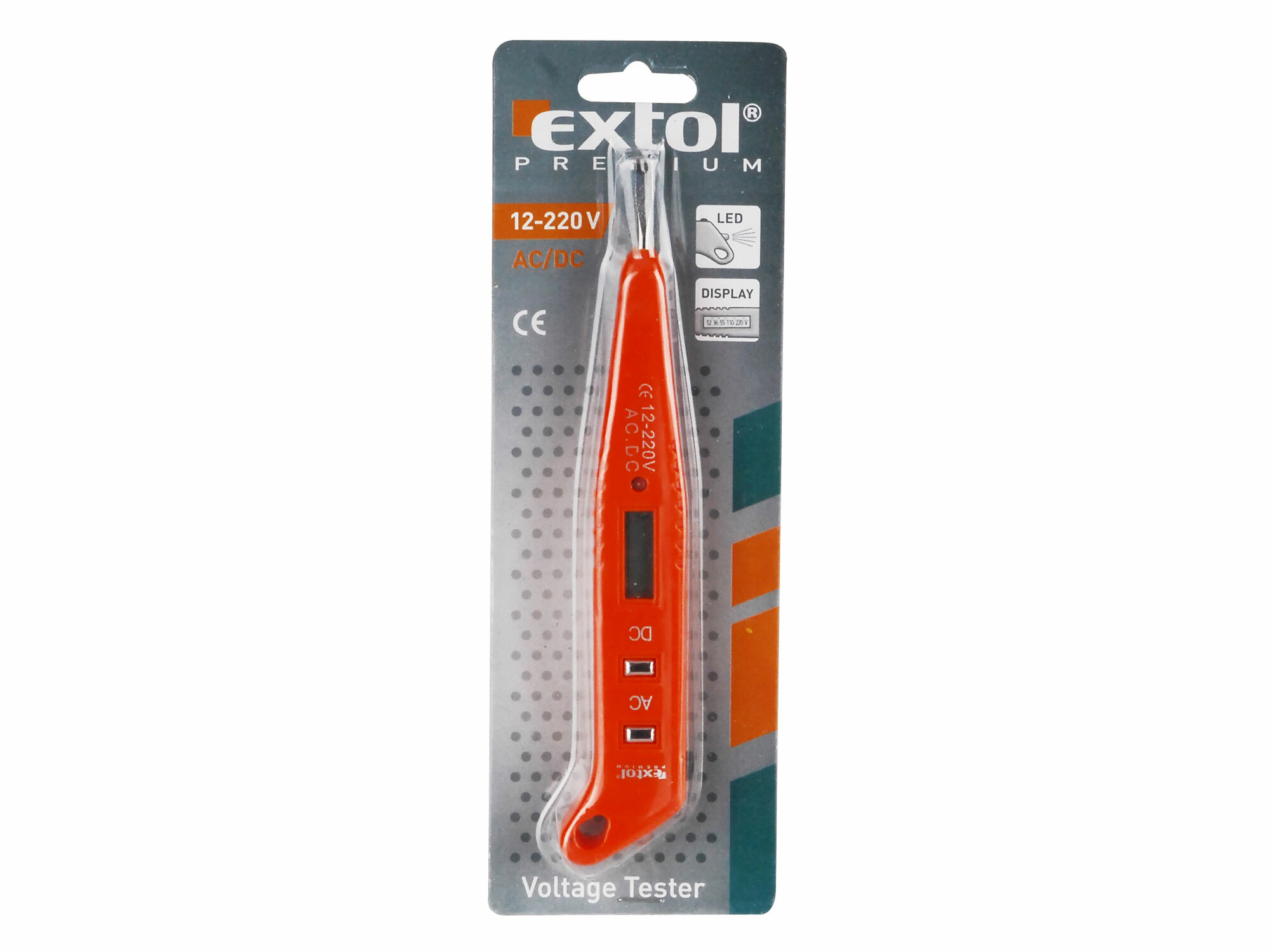 Madal Bal EXTOL PREMIUM 8831210 Skúšačka napätia digitálna, 12-220V