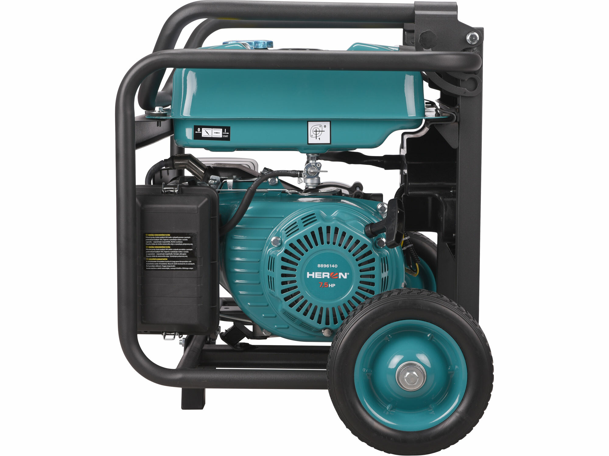 HERON 8896140 benzínová elektrocentrála 3,5kW 230V s podvozkom