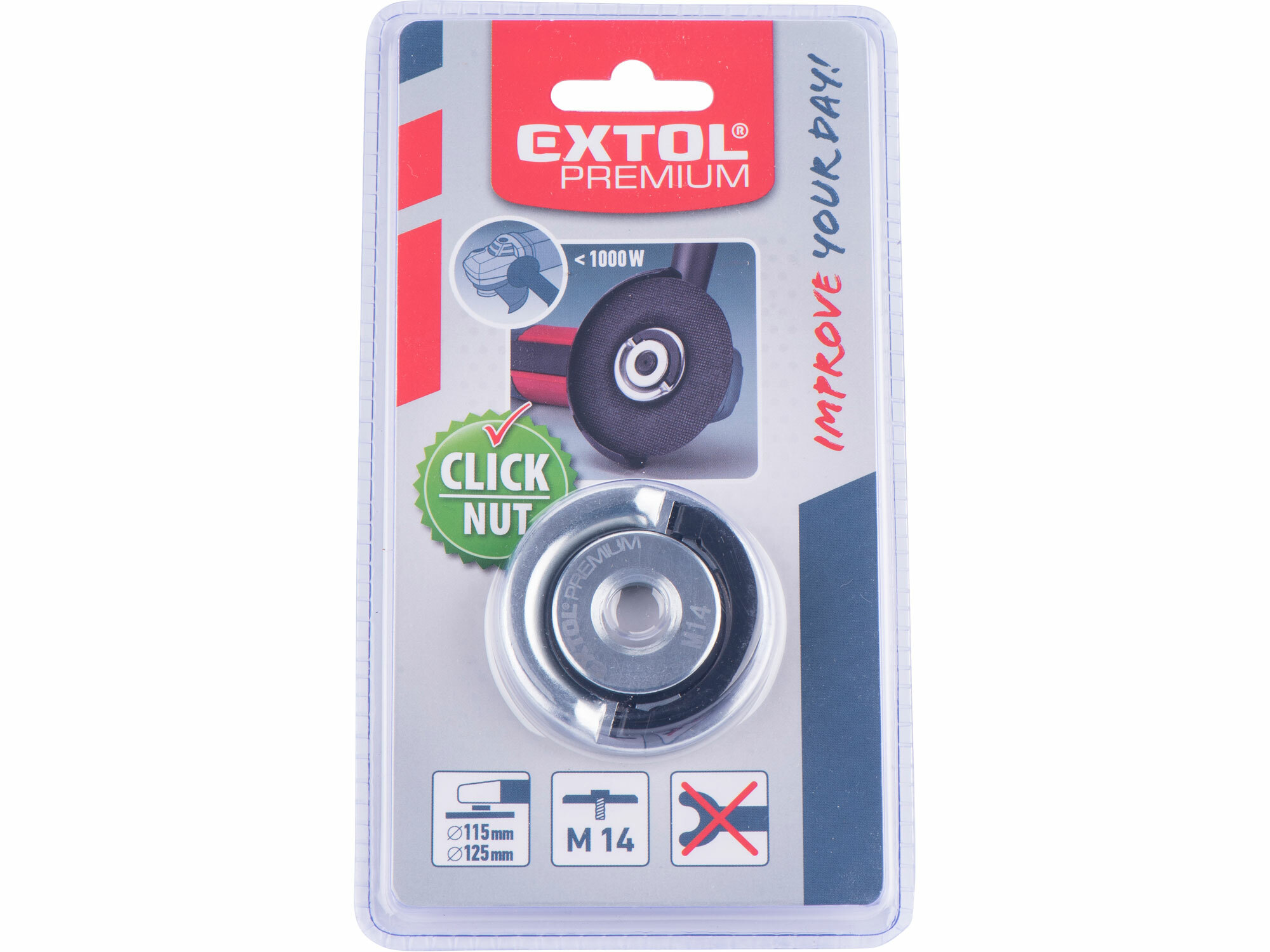 EXTOL PREMIUM 8898050 Matica upínacia pre uhlovú brúsku beznástrojová, M14, 60g
