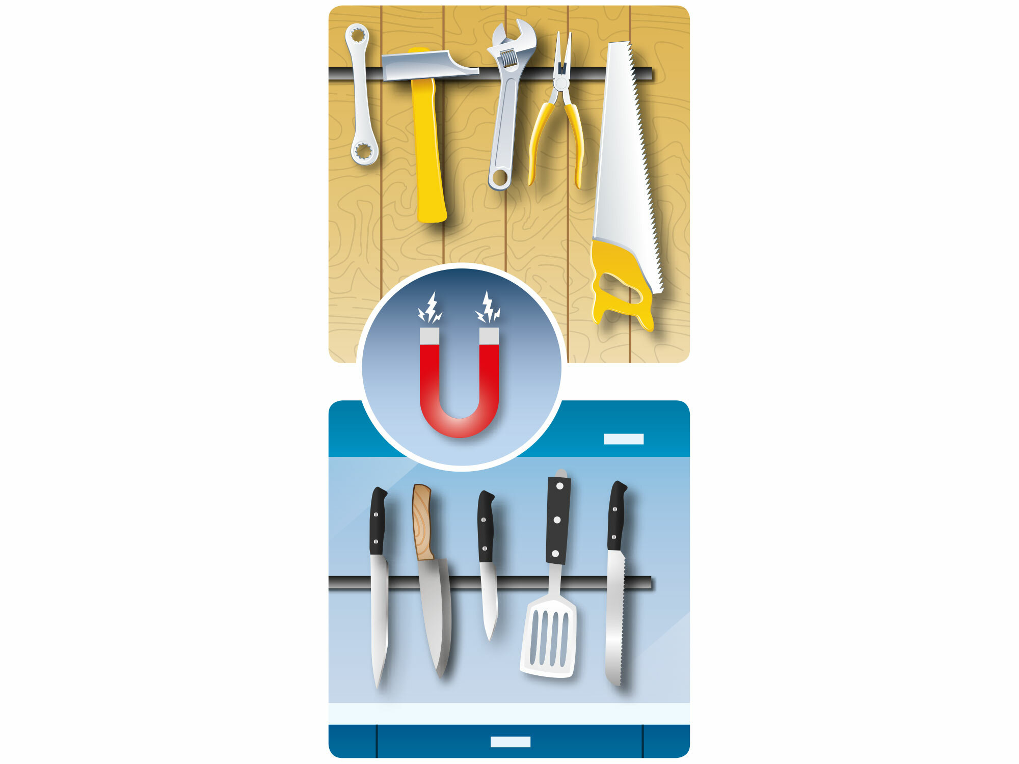 EXTOL CRAFT 77902 Magnetická lišta univerzálna 24", 605x23mm