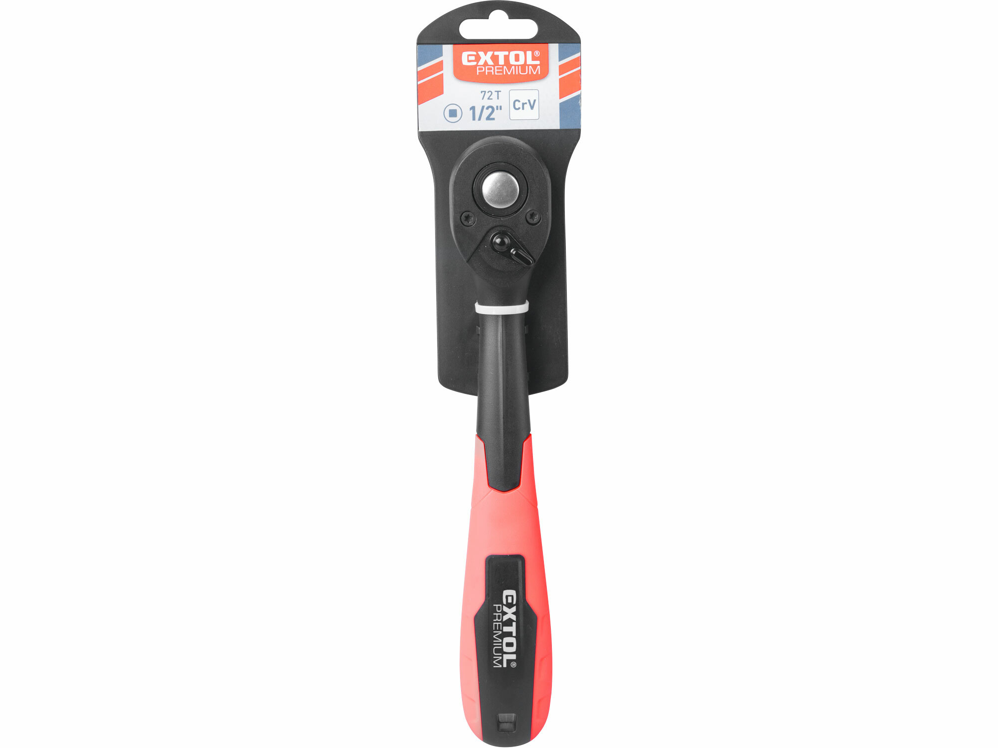 EXTOL PREMIUM 8816410 Račňa vyhnutá poplastovaná, 72 zubov, 1/2”