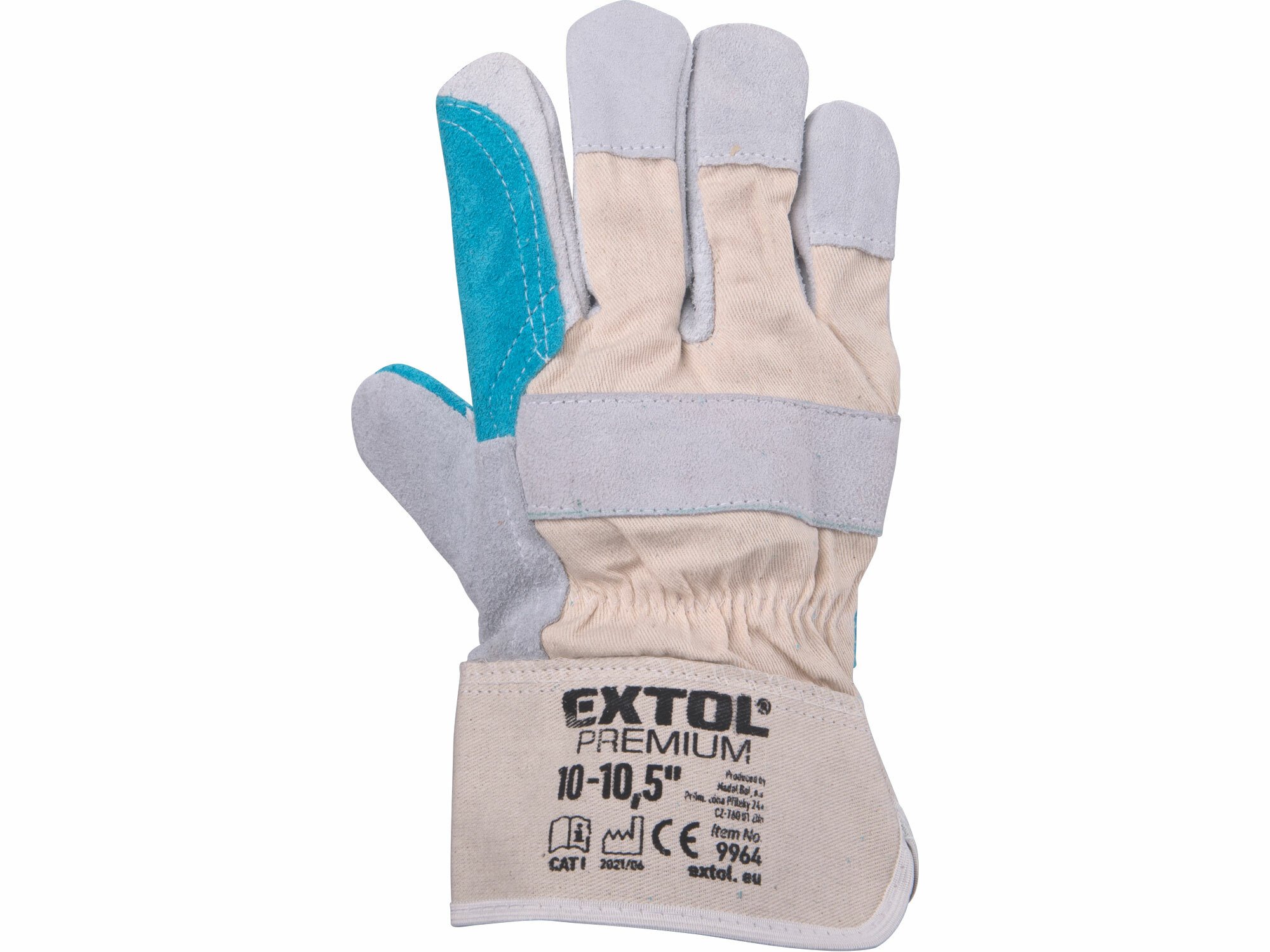 EXTOL PREMIUM 9964 Rukavice koža/látka, 10"-10,5"