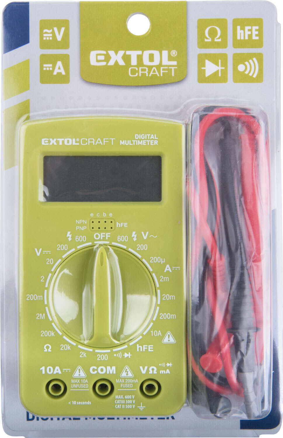 EXTOL CRAFT 600011 Multimeter digitálny (U,I,R)