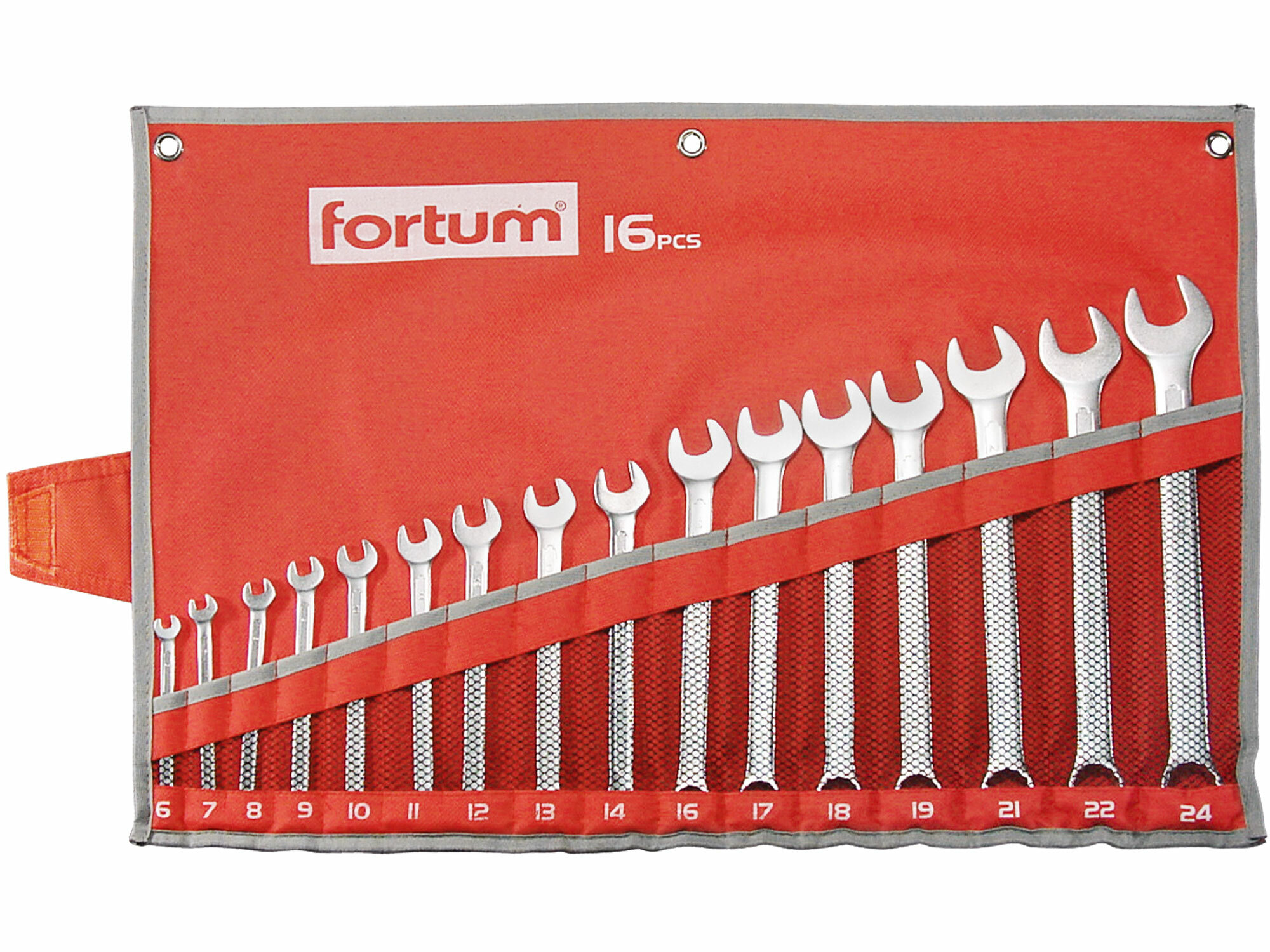 FORTUM 4730201 Kľúče očko-vidlicové, 16-dielna sada, 6-24mm