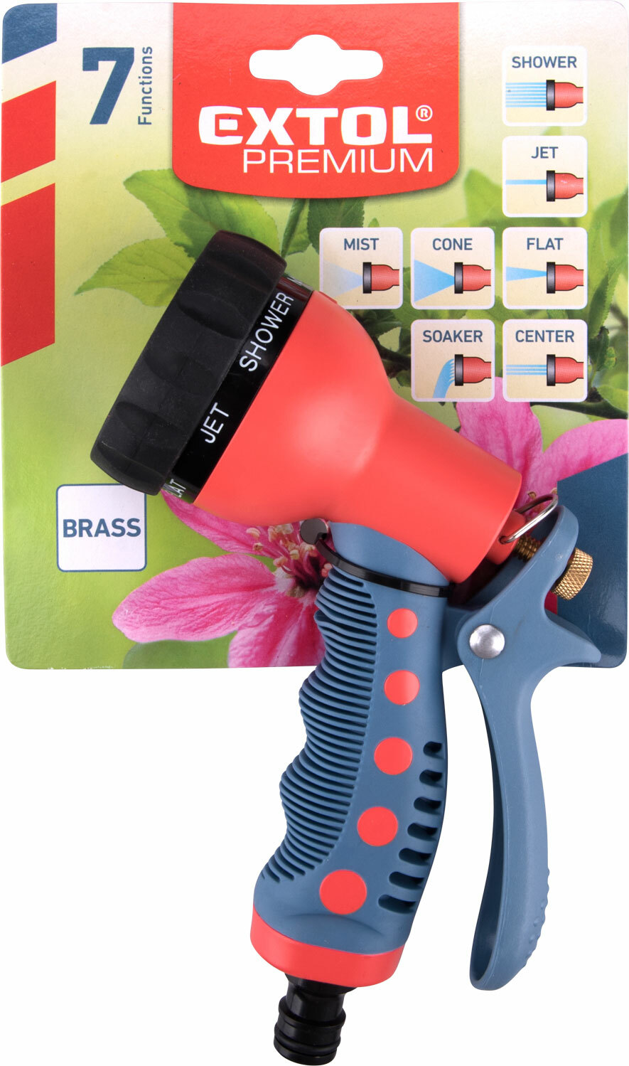 EXTOL PREMIUM 70213 Postrekovač záhradný kov/plast, 7-funkčný