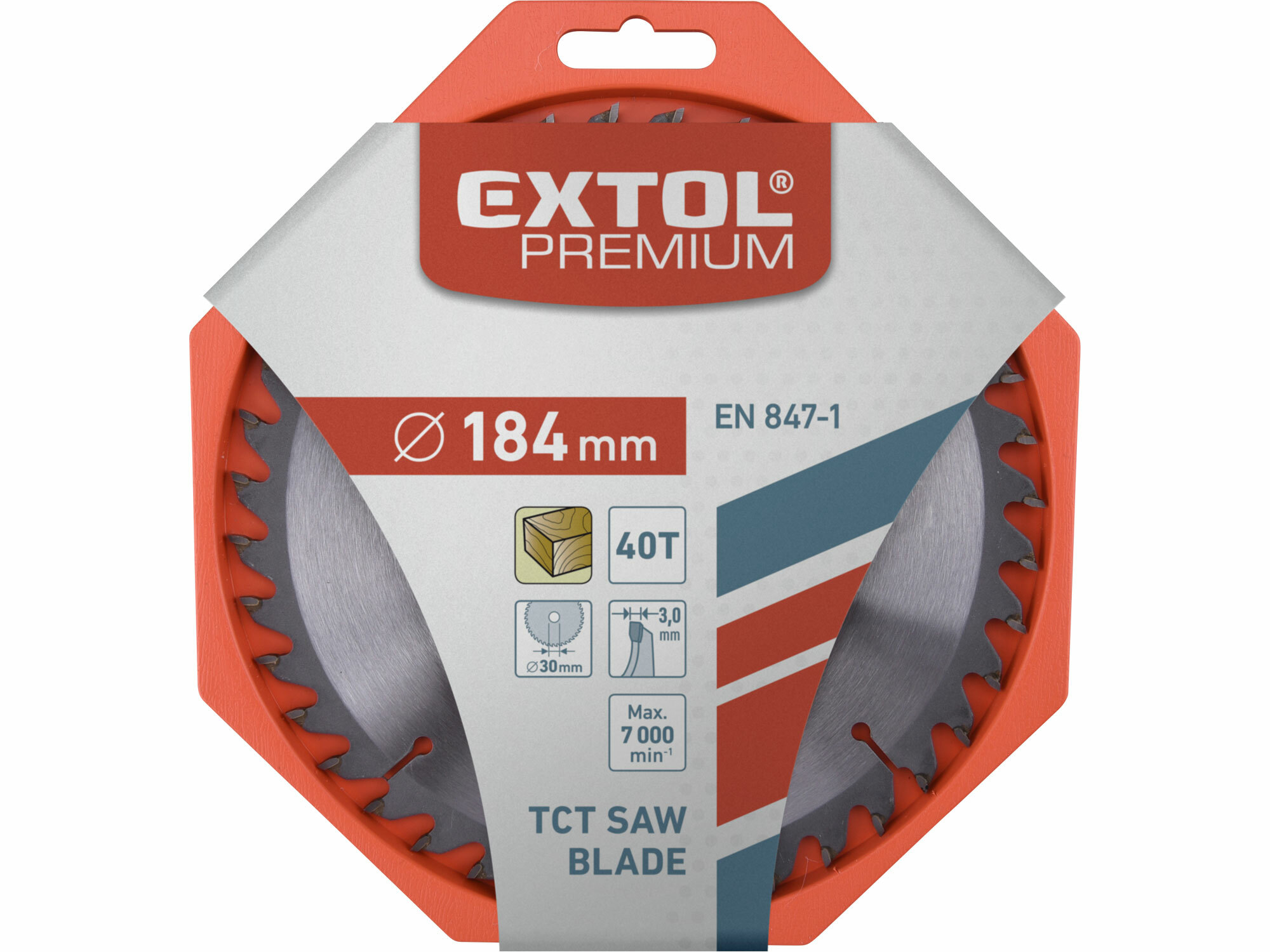 EXTOL PREMIUM 8803221 Kotúč pílový s SK plátkami, ø184x3,2x30mm, 40z
