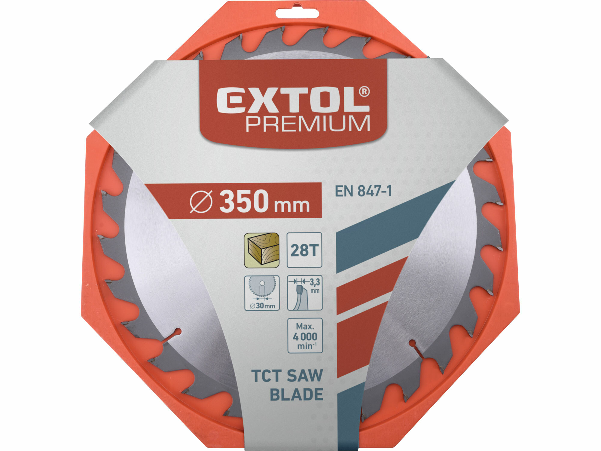 EXTOL PREMIUM 8803250 Kotúč pílový s SK plátkami, Ø350x3,5x30mm, 28z