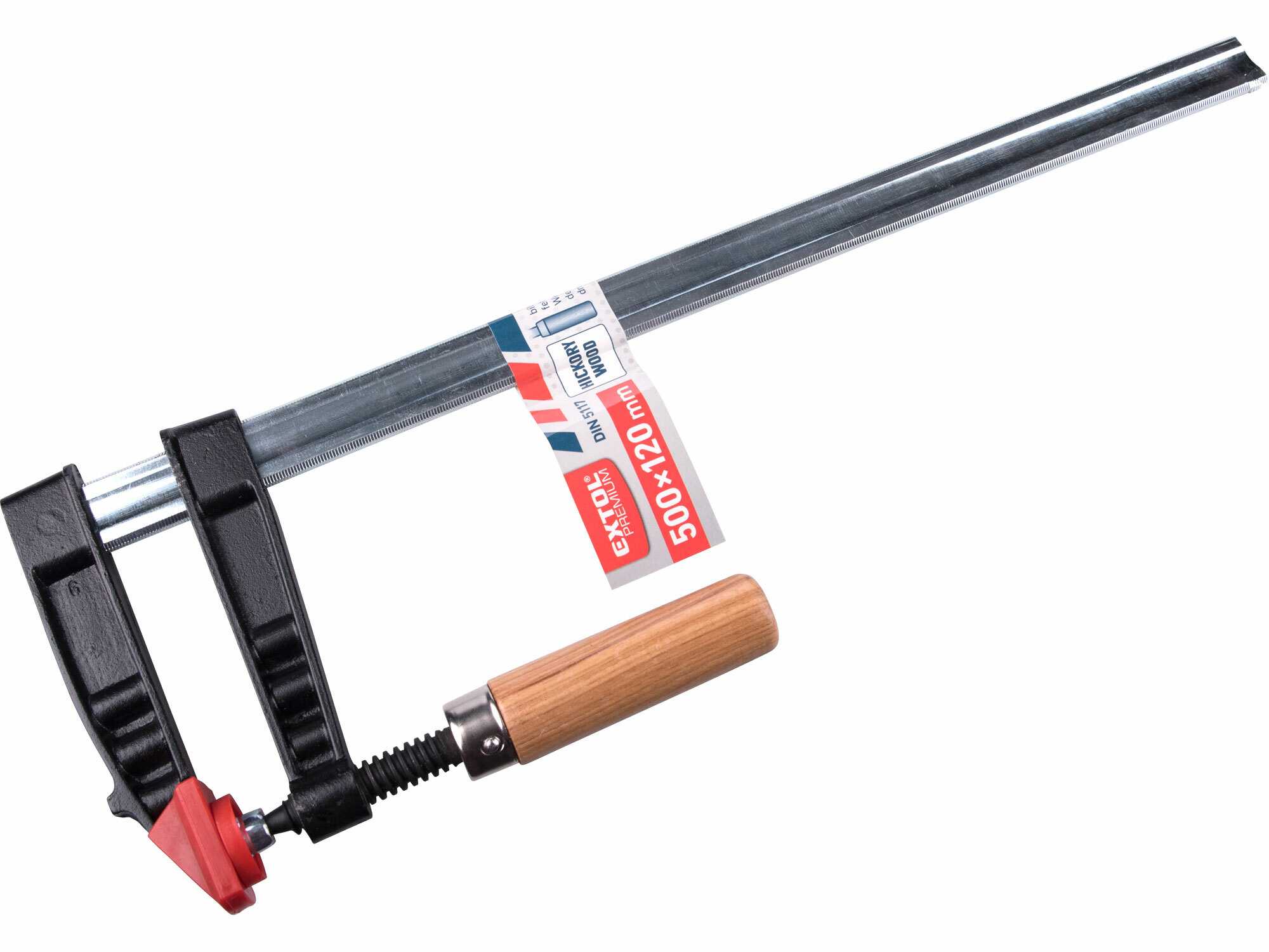 EXTOL PREMIUM 8815075 Svorka stolárska, česká drevená rukoväť, 500x120mm