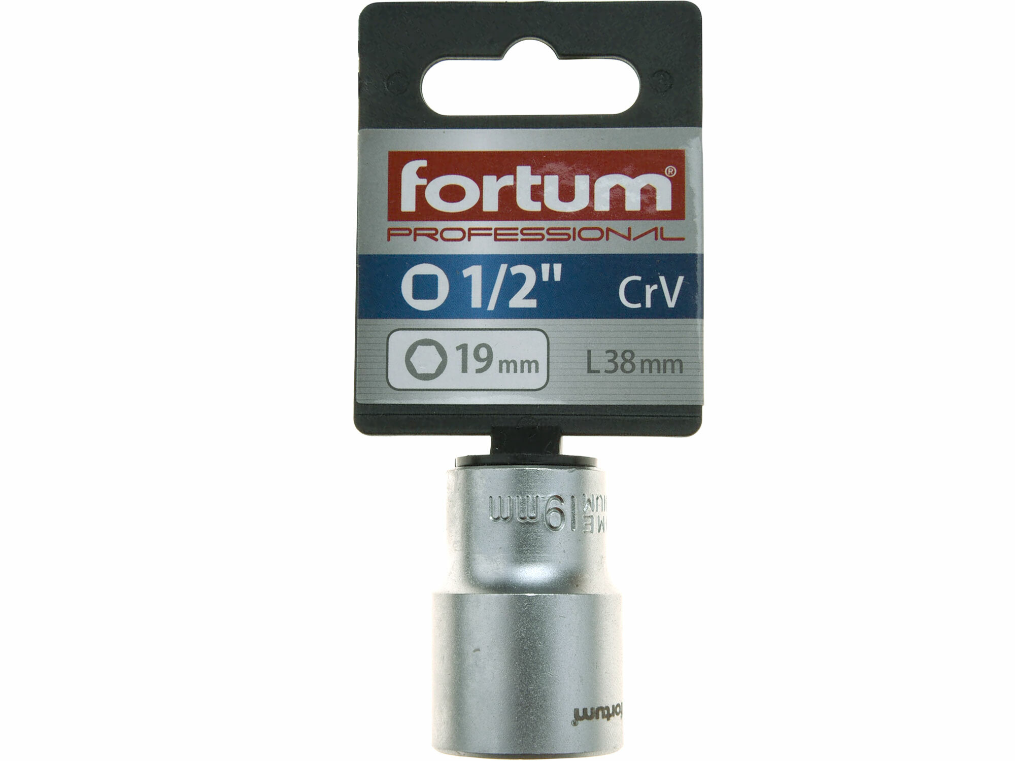FORTUM 4700419 Kľúč nástrčný, 19mm, 1/2”