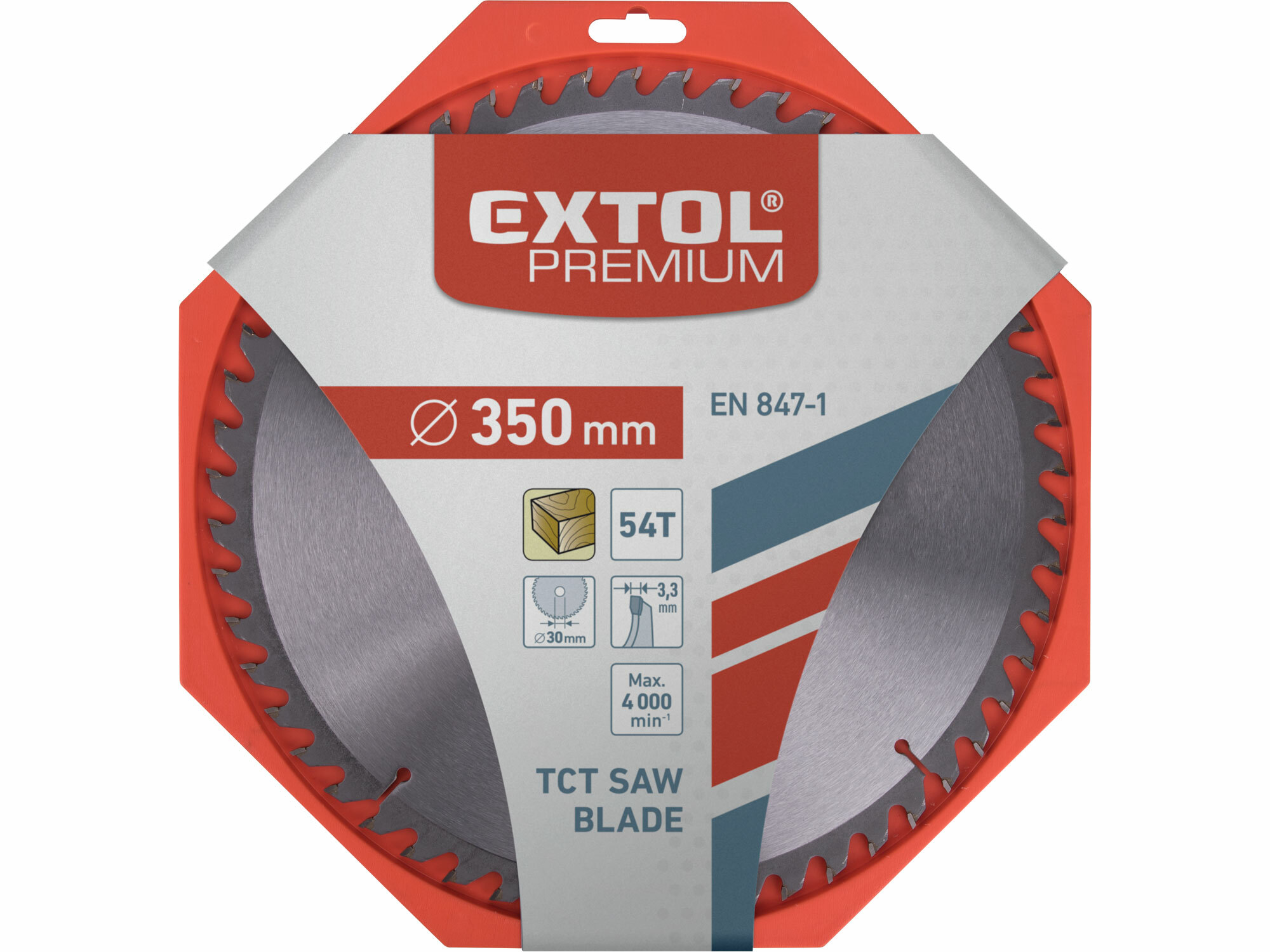 EXTOL PREMIUM 8803252 Kotúč pílový s SK plátkami, Ø350x3,5x30mm, 54z