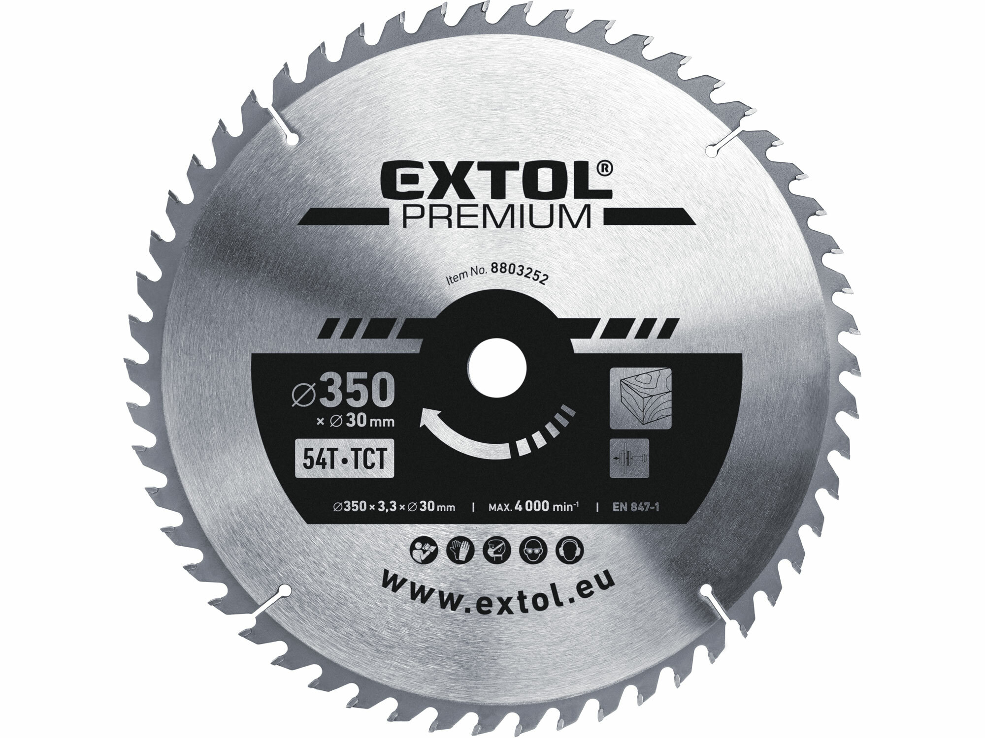EXTOL PREMIUM 8803252 Kotúč pílový s SK plátkami, Ø350x3,5x30mm, 54z