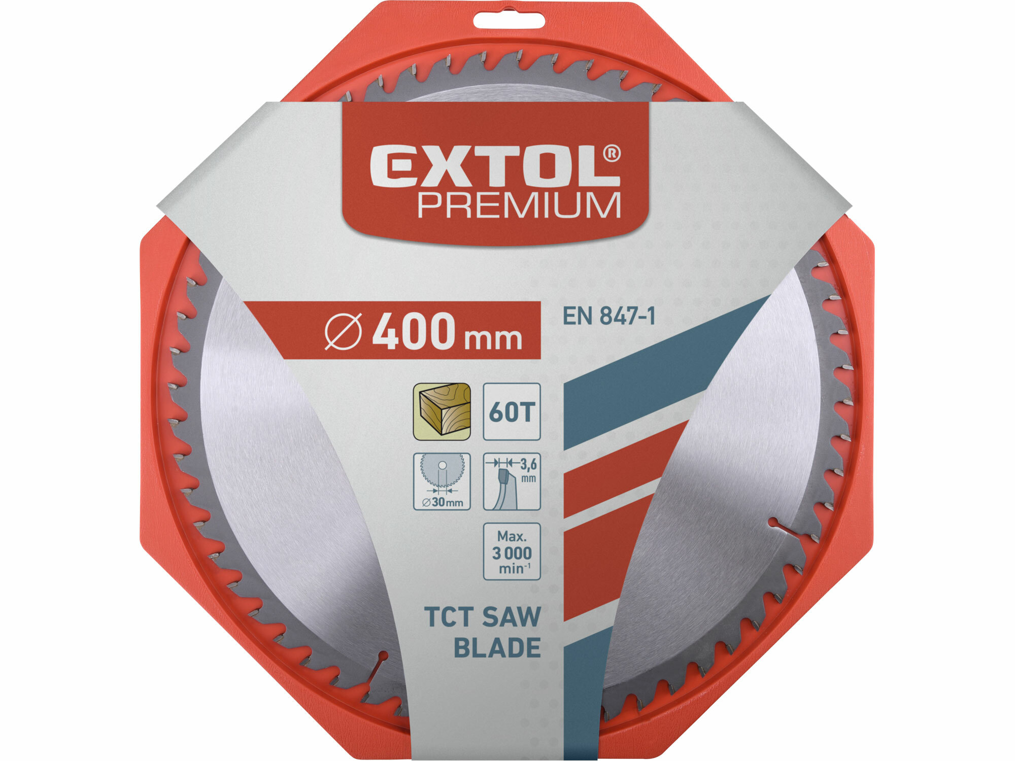 EXTOL PREMIUM 8803257 Kotúč pílový s SK plátkami, Ø400x3,8x30mm, 60z
