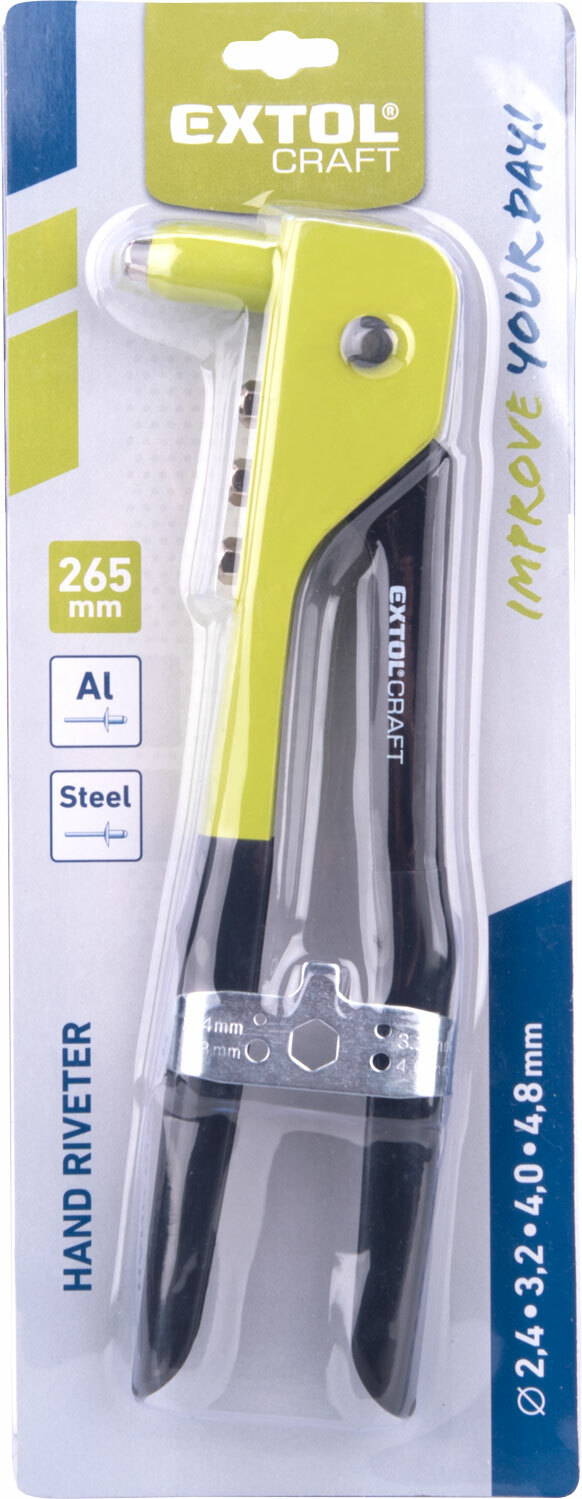 EXTOL CRAFT 7522 Kliešte nitovacie oceľové, 255mm, Ø2,4-3,2-4,0-4,8mm