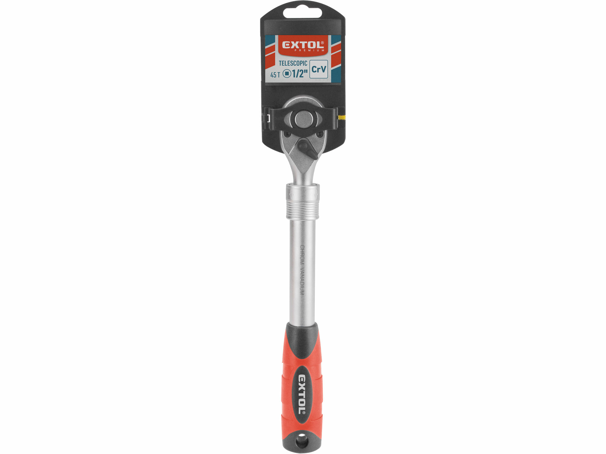 EXTOL PREMIUM 8816420 Račňa teleskopická, 45 zubov, 1/2”