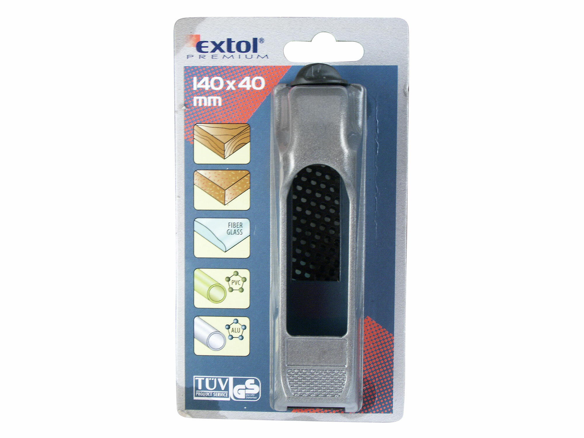 EXTOL PREMIUM 8847120 Rašpľa na sádrokartón kovová, 140x40mm