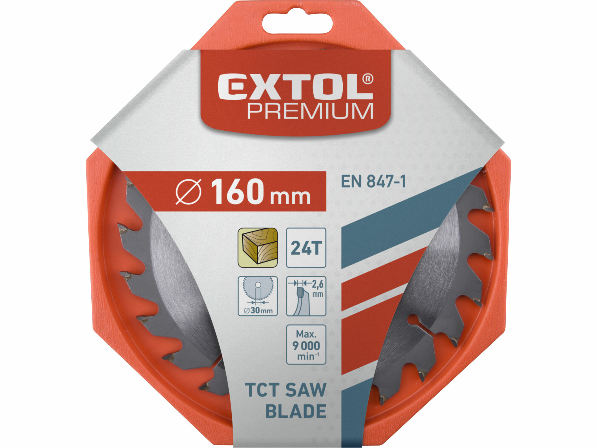 EXTOL PREMIUM 8803214 Kotúč pílový s SK plátkami, ø160x2,8x30mm, 24z