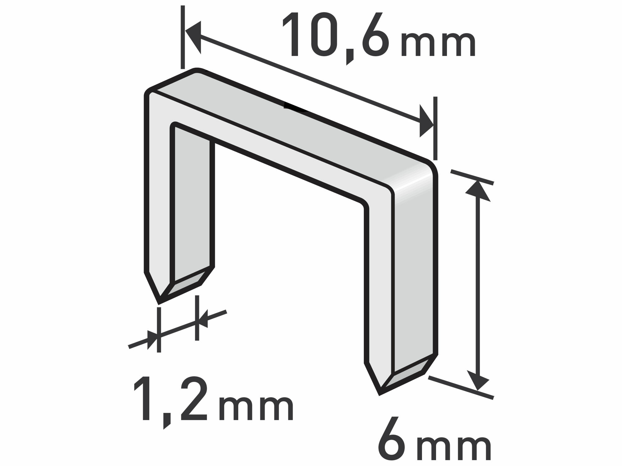 EXTOL PREMIUM 8852201 Spony do sponkovacej pištole 6mm, 10,6x1,2mm, 1000ks