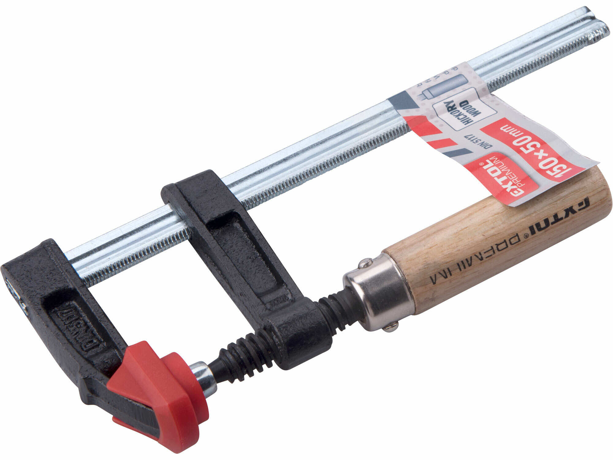 EXTOL PREMIUM 8815052 Svorka stolárska, česká drevená rukoväť, 150x50mm