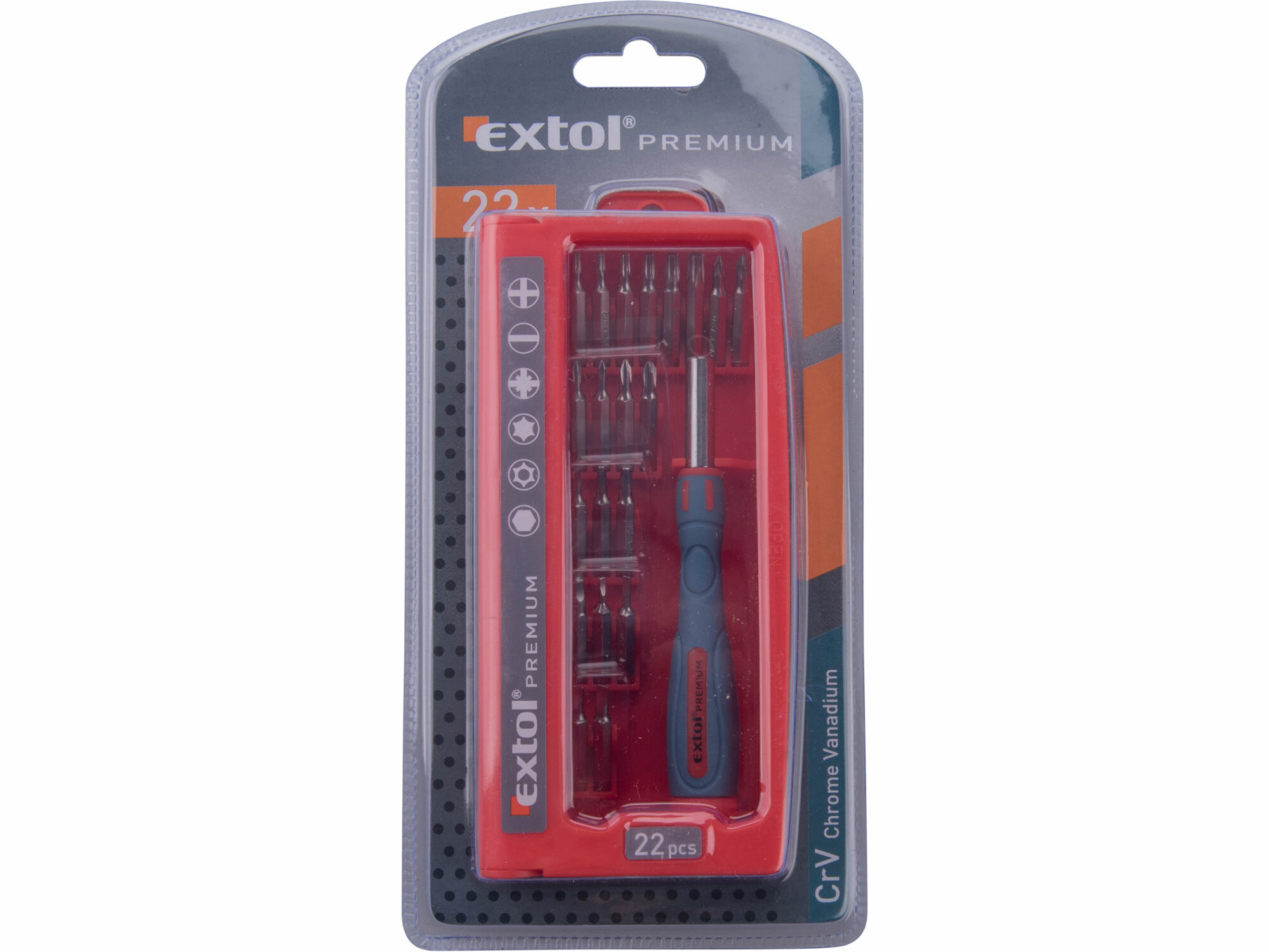EXTOL PREMIUM 8819104 Skrutkovač na bity hodinársky, magnetický, 22-dielna sada
