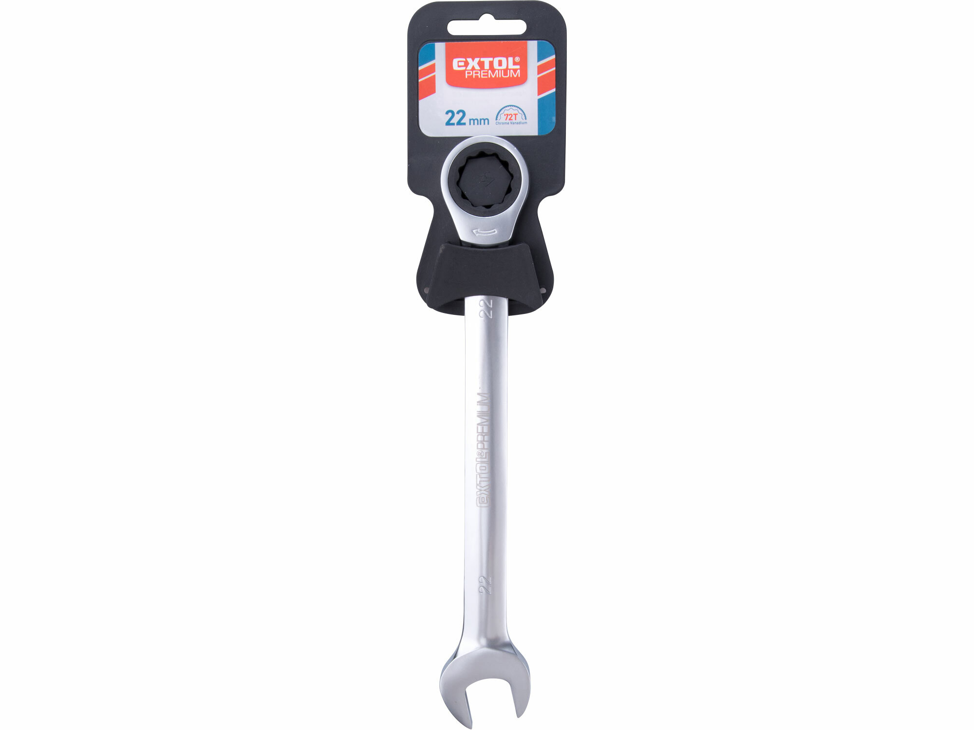 EXTOL PREMIUM 8816122 Kľúč očko-vidlicový, račňový, 72 zubov, 22mm