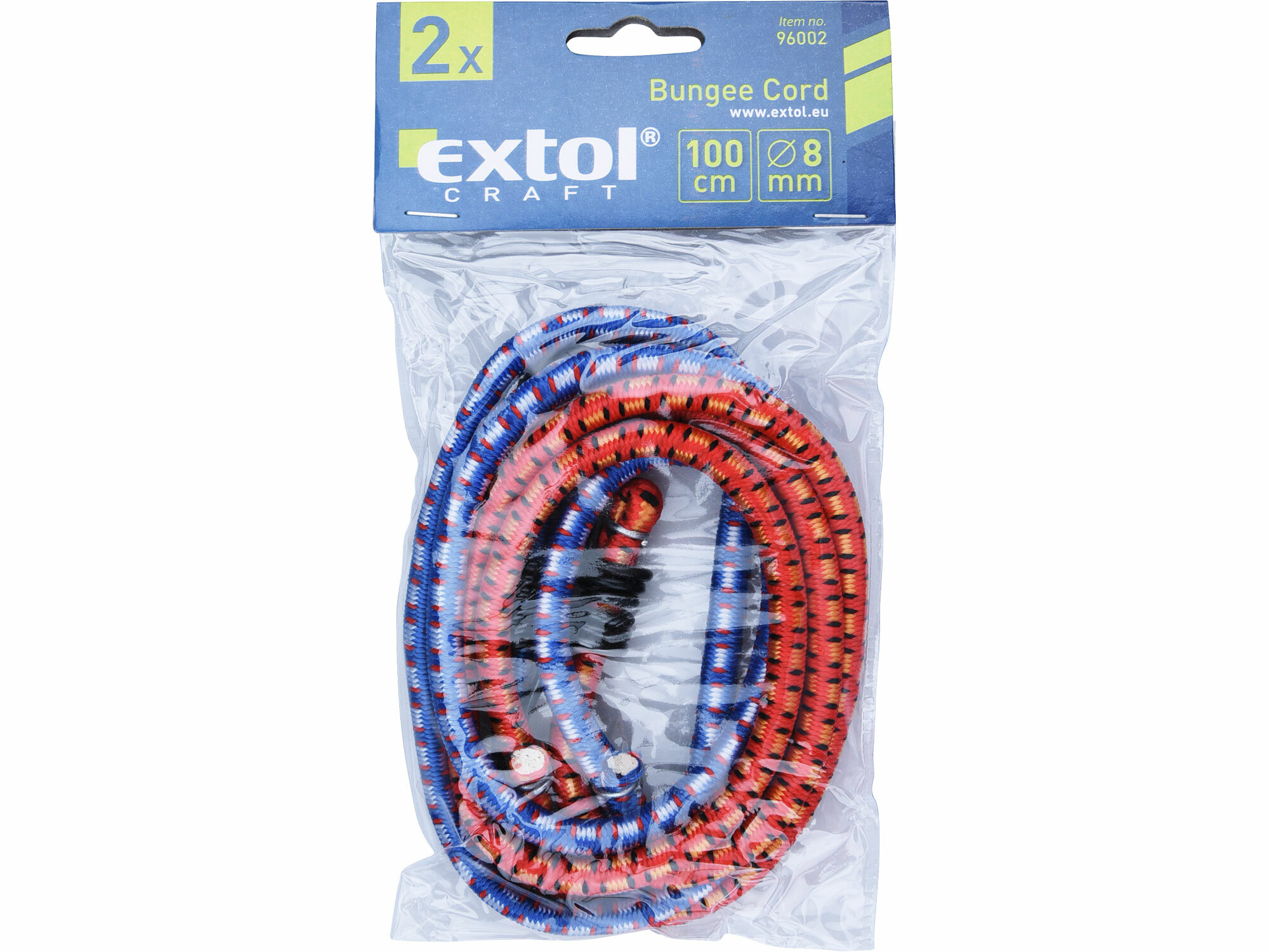 EXTOL CRAFT 96002 Popruh elastický s hákmi, 100cm, 2ks