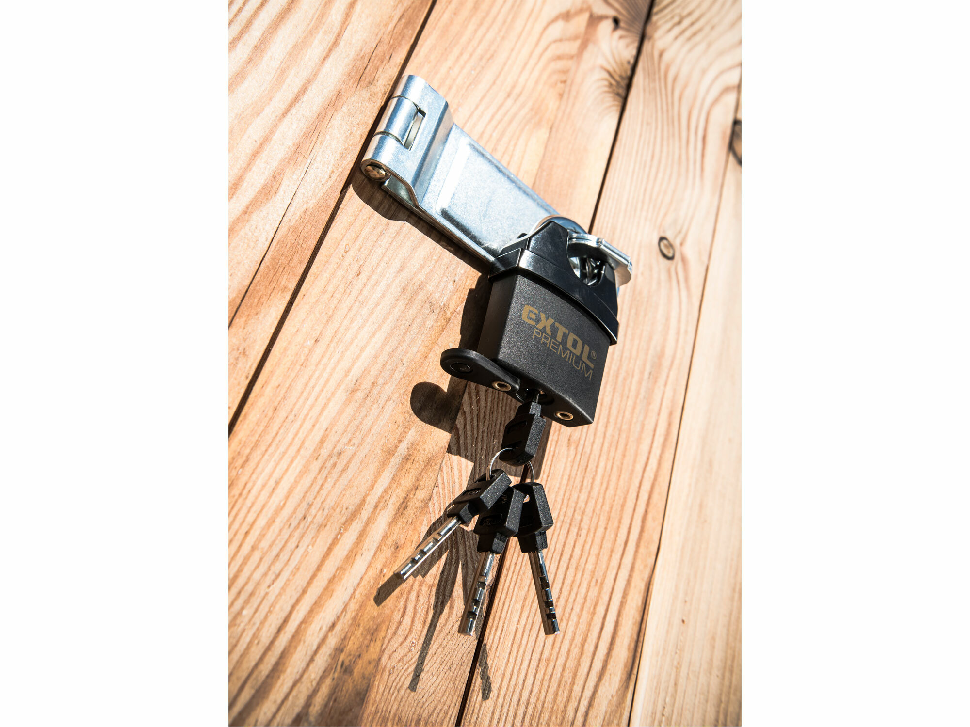 EXTOL PREMIUM 8857750 Zámok visací bezpečnostný vodeodolný, 4 kľúče, 50mm
