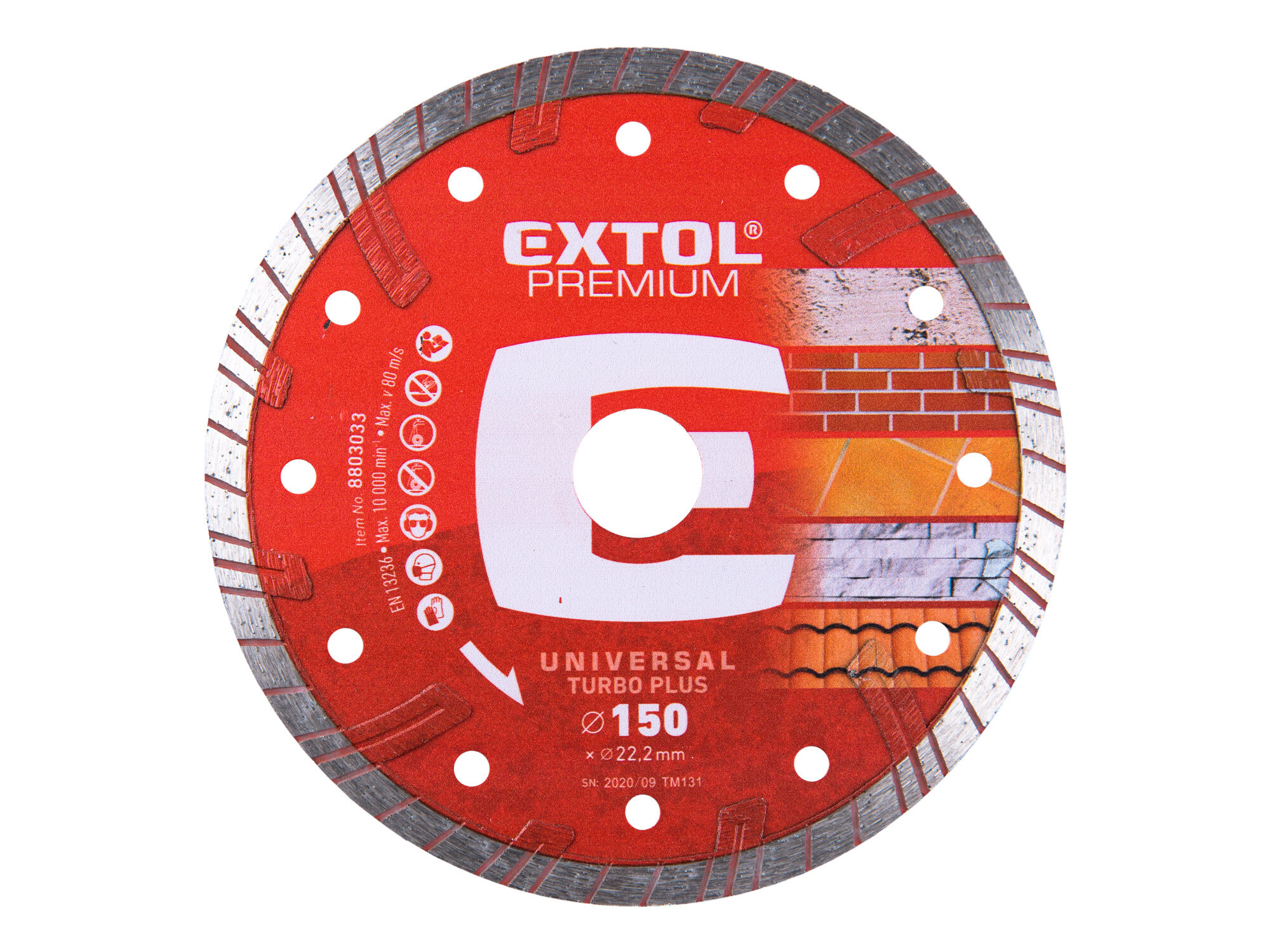EXTOL PREMIUM 8803033 Kotúč rezný diamantový Turbo plus, ø150mm