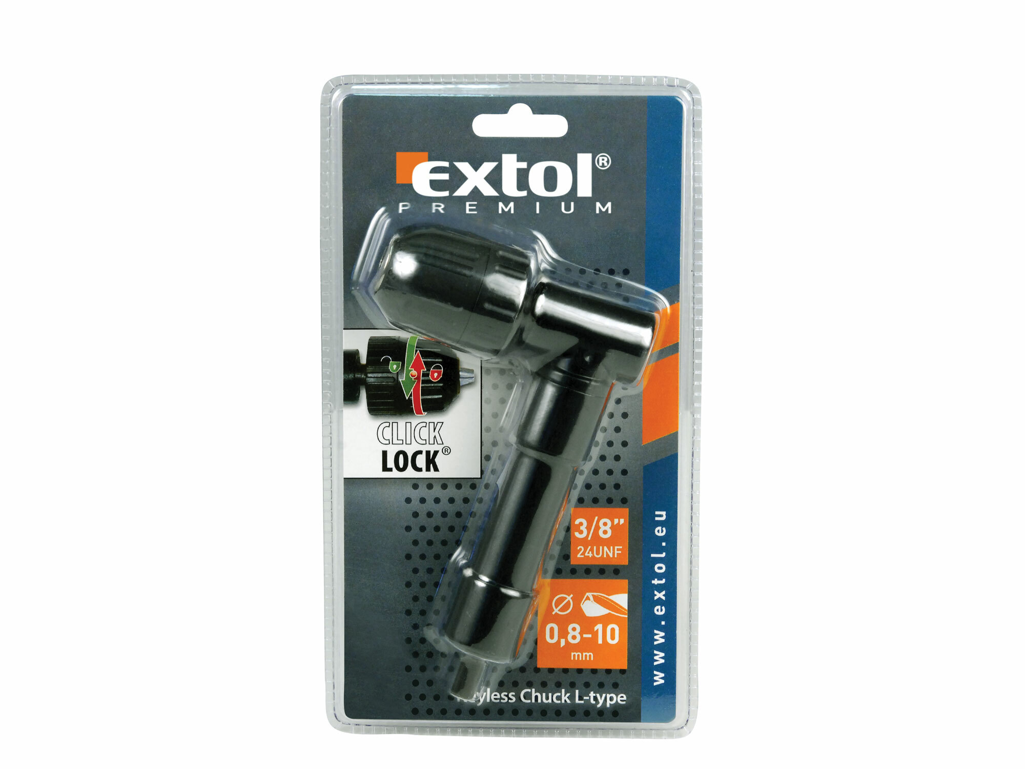 EXTOL PREMIUM 8898012 Nadstavec pravouhlý na vŕtačku s rýchloupínacím skľúčovadlom 0,8-10mm