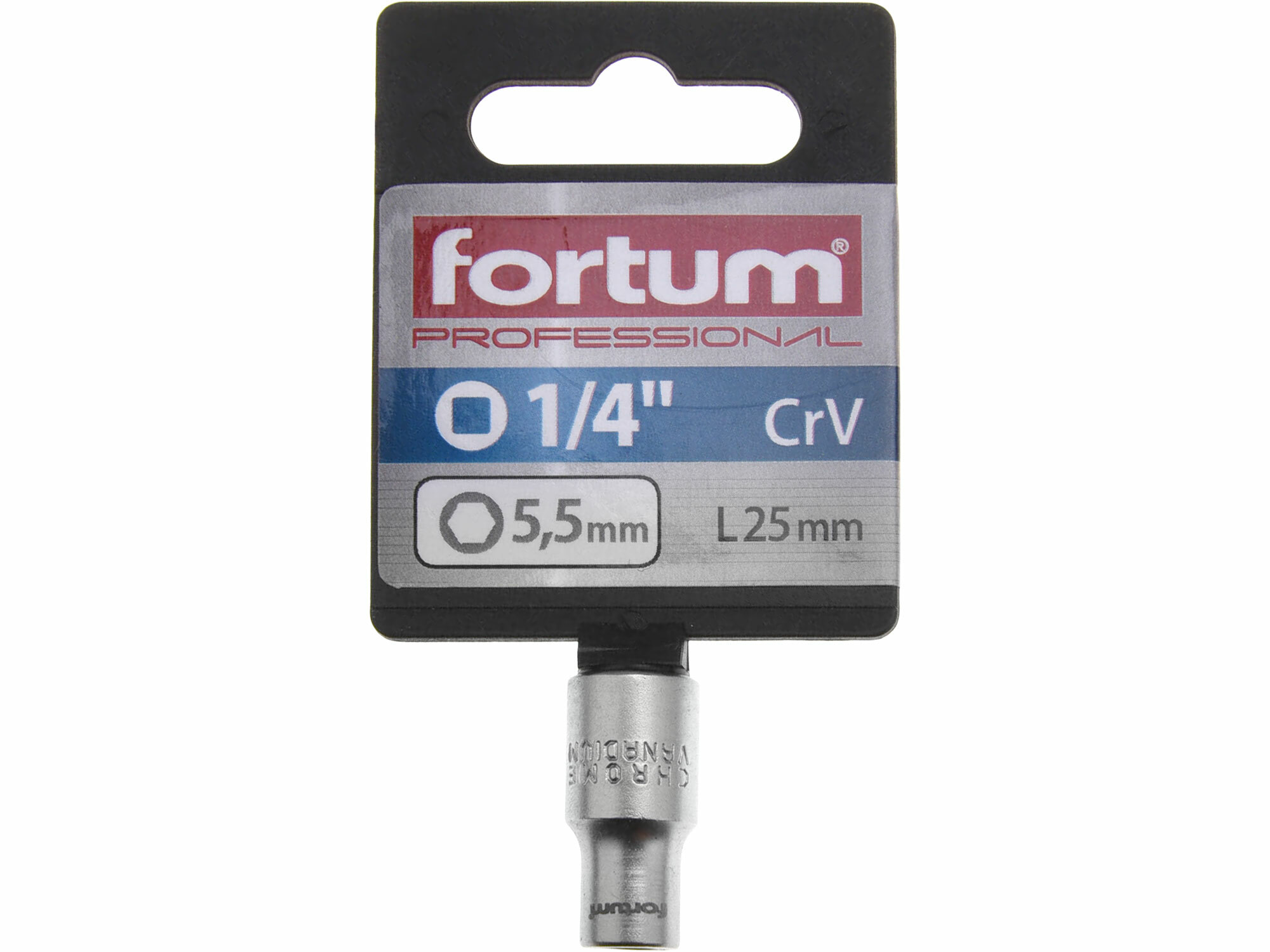 FORTUM 4701405 Kľúč nástrčný, 5,5mm, 1/4”