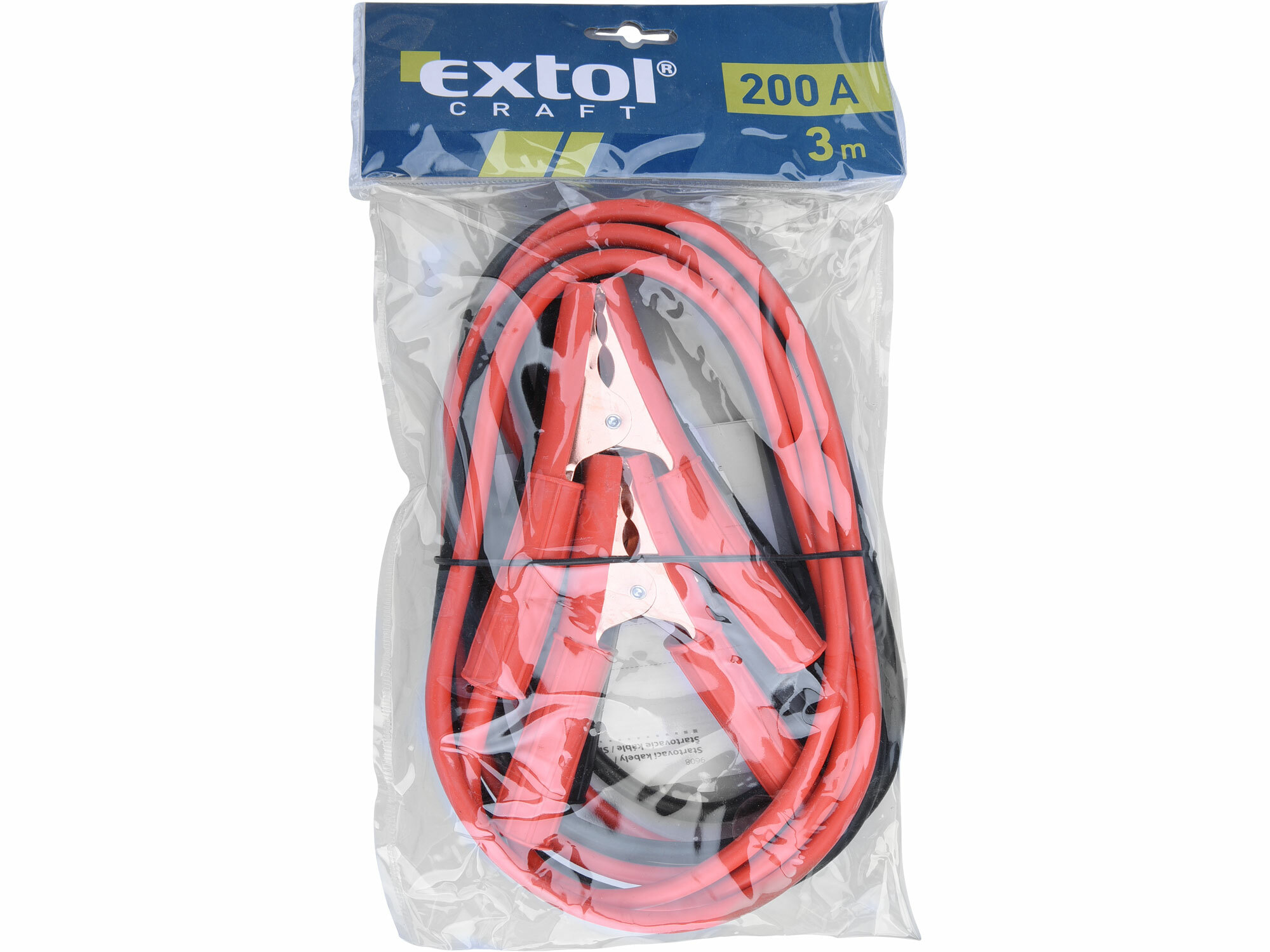 EXTOL CRAFT 9608 Káble štartovacie 200A, dĺžka 3m, 2ks