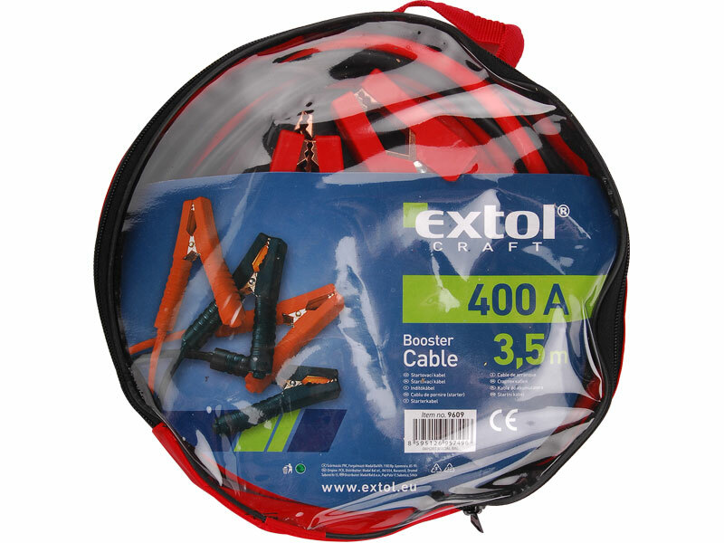 EXTOL CRAFT 9609 Káble štartovacie 400A, dĺžka 3,5m, 2ks