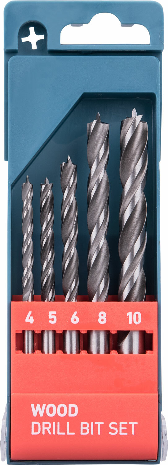 EXTOL PREMIUM 8801220 Vrtáky do dreva, sada 5ks, Ø4-10mm, CrV