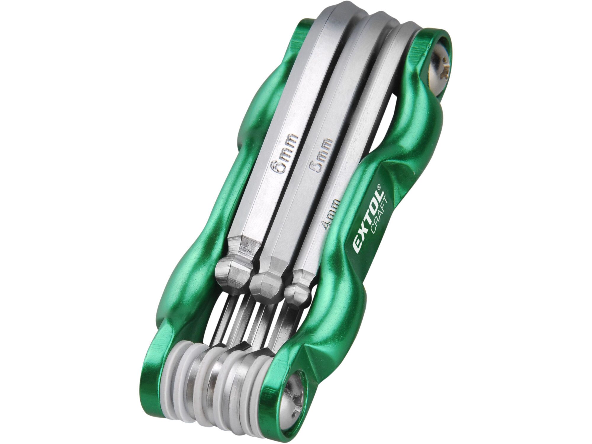 EXTOL CRAFT 66006 Kľúče imbusové skladacie s guľôčkou, 7-dielna sada, 1,5-6mm