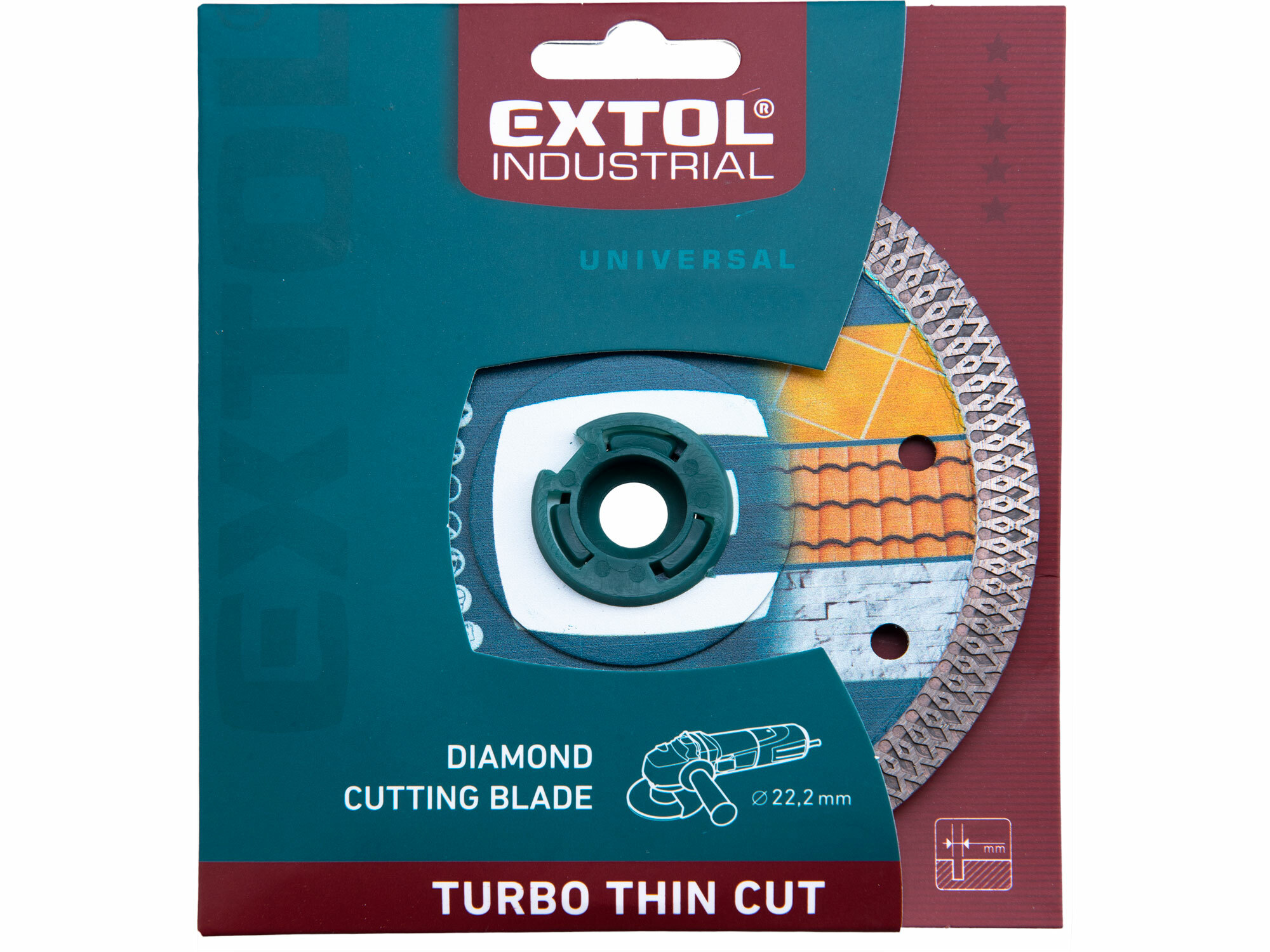 EXTOL INDUSTRIAL 8703045 Kotúč rezný diamantový Turbo Thin Cut, 230mm, suché aj mokré rezanie