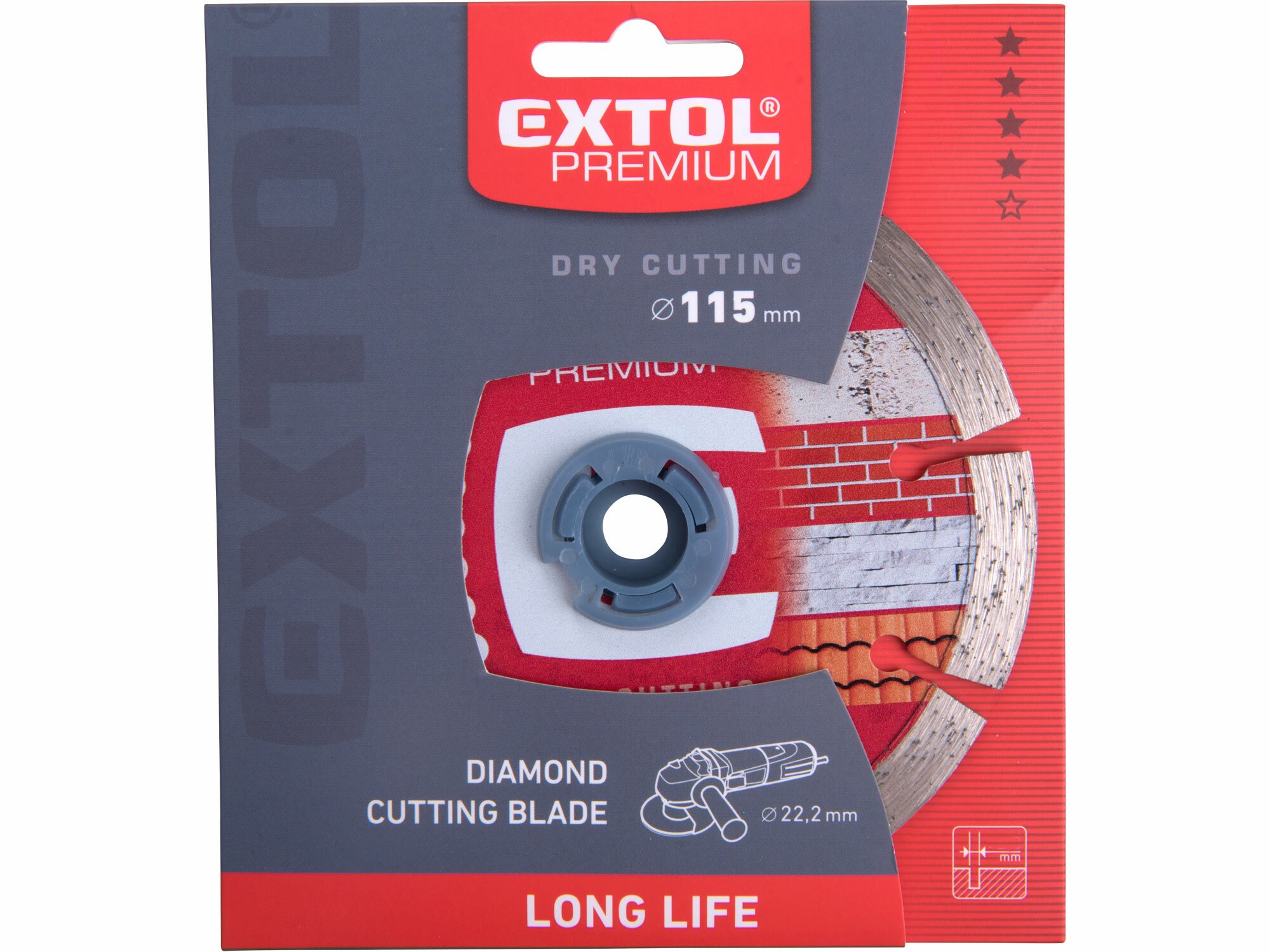 EXTOL PREMIUM 108911 Kotúč rezný diamantový segmentový Long Life, 115mm