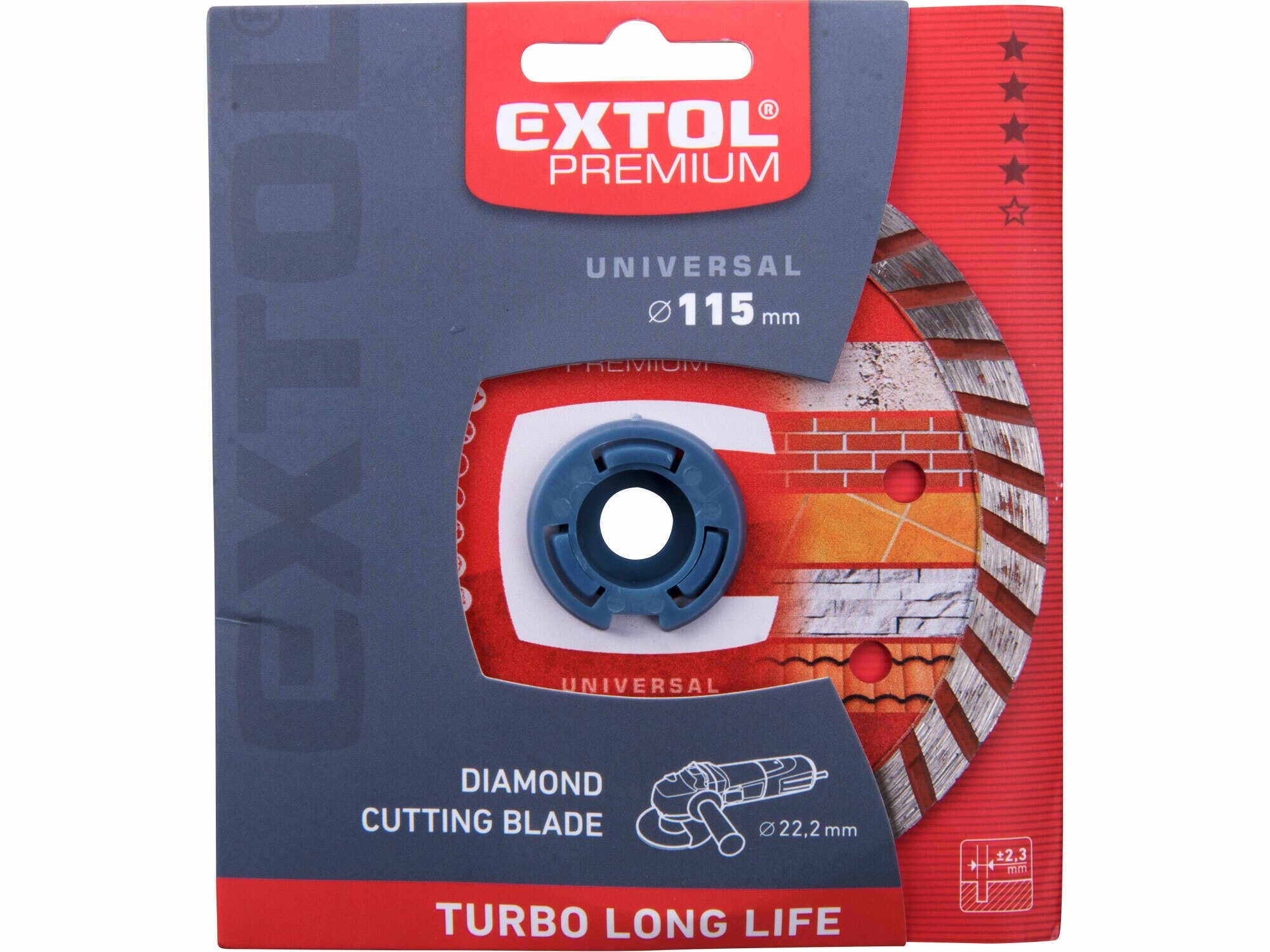 EXTOL PREMIUM 108951 Kotúč rezný diamantový Turbo Long Life, 115mm