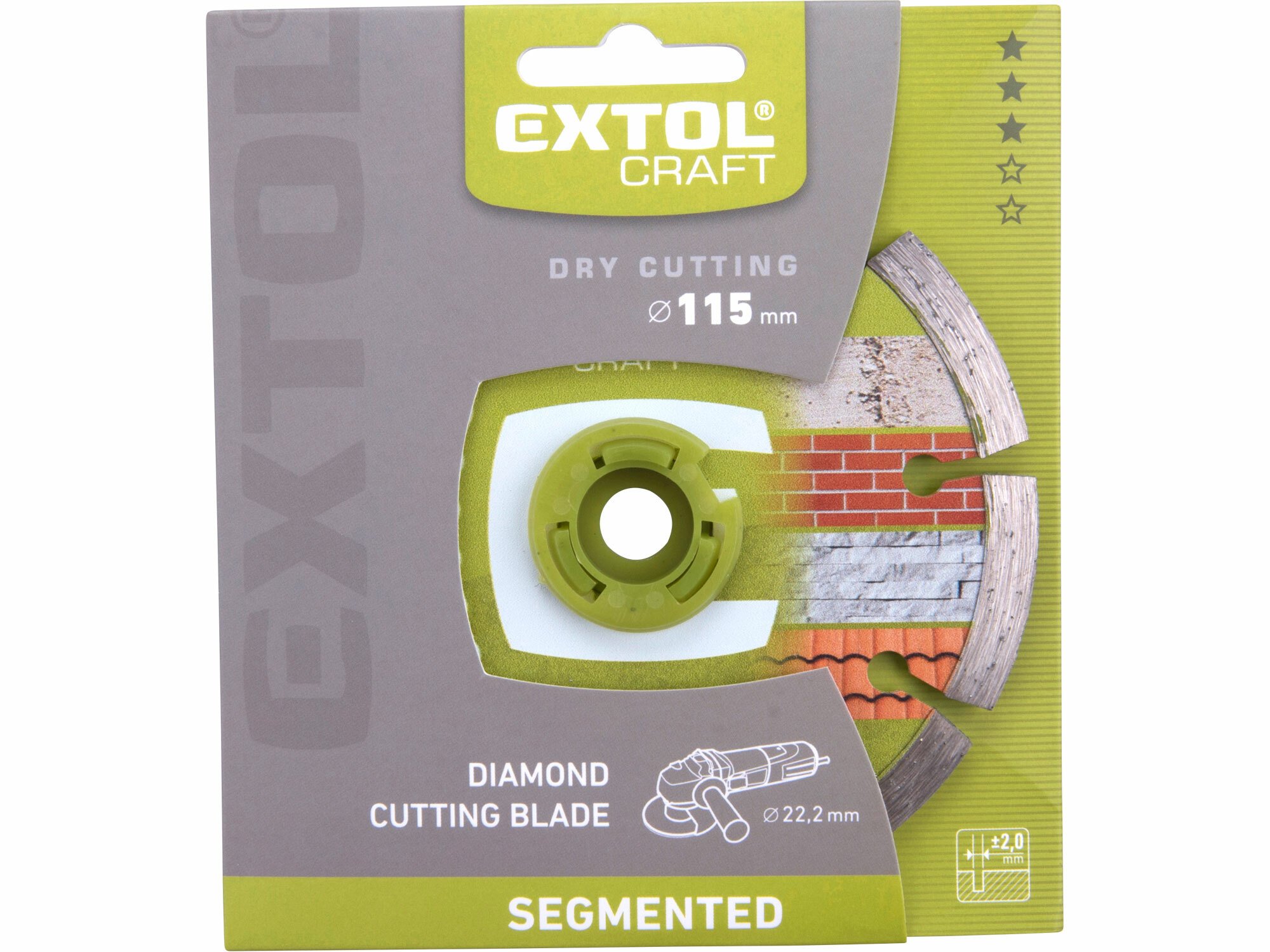 EXTOL CRAFT 108811 Kotúč rezný diamantový segmentový, 115mm