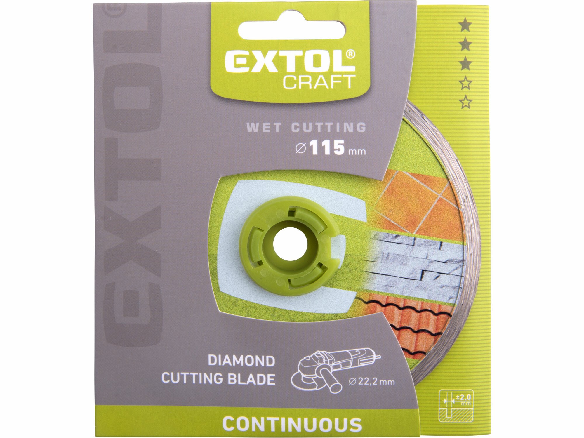 EXTOL CRAFT 108831 Kotúč rezný diamantový plný, 115mm