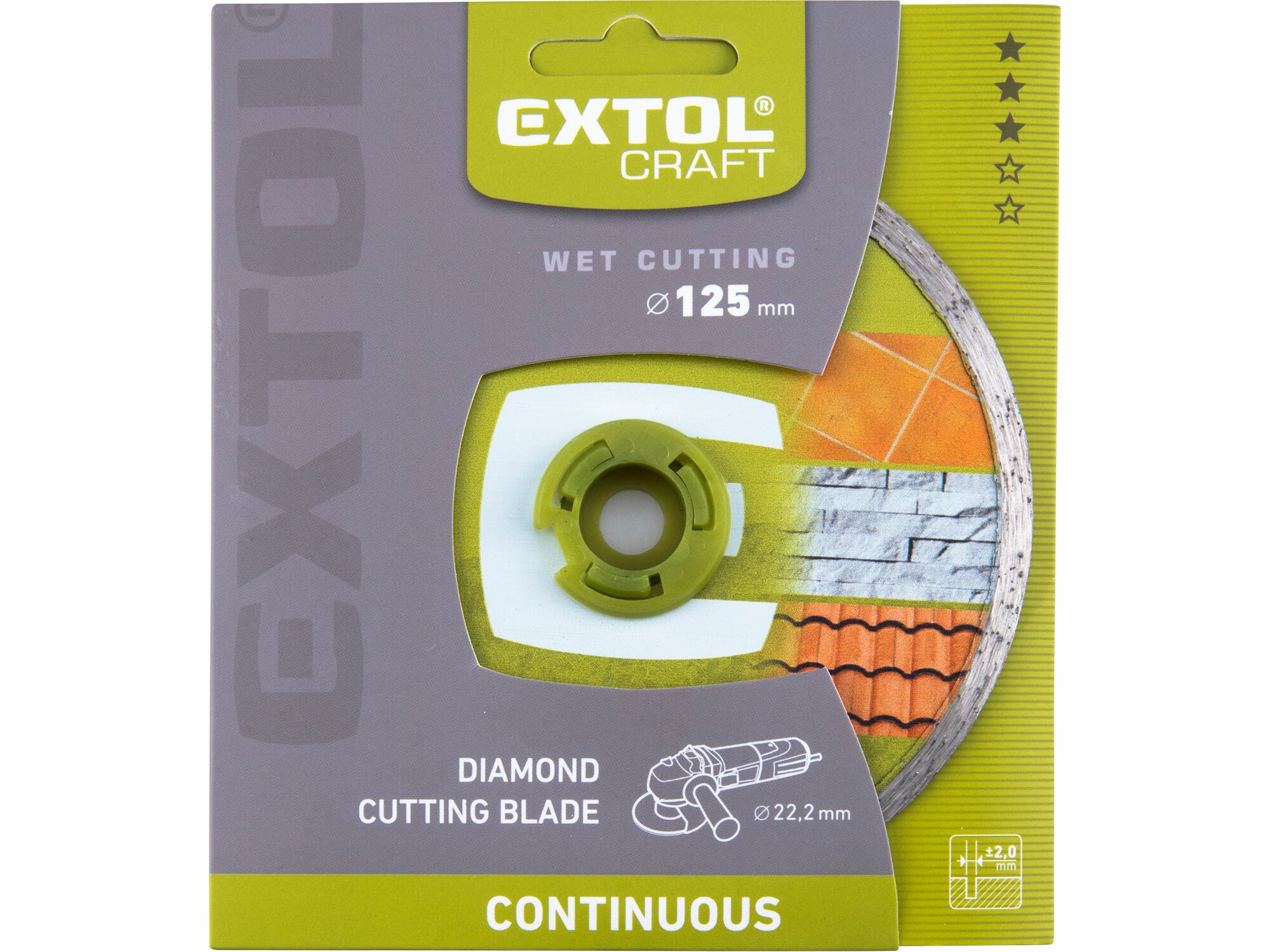 EXTOL CRAFT 108832 Kotúč rezný diamantový plný, 125mm