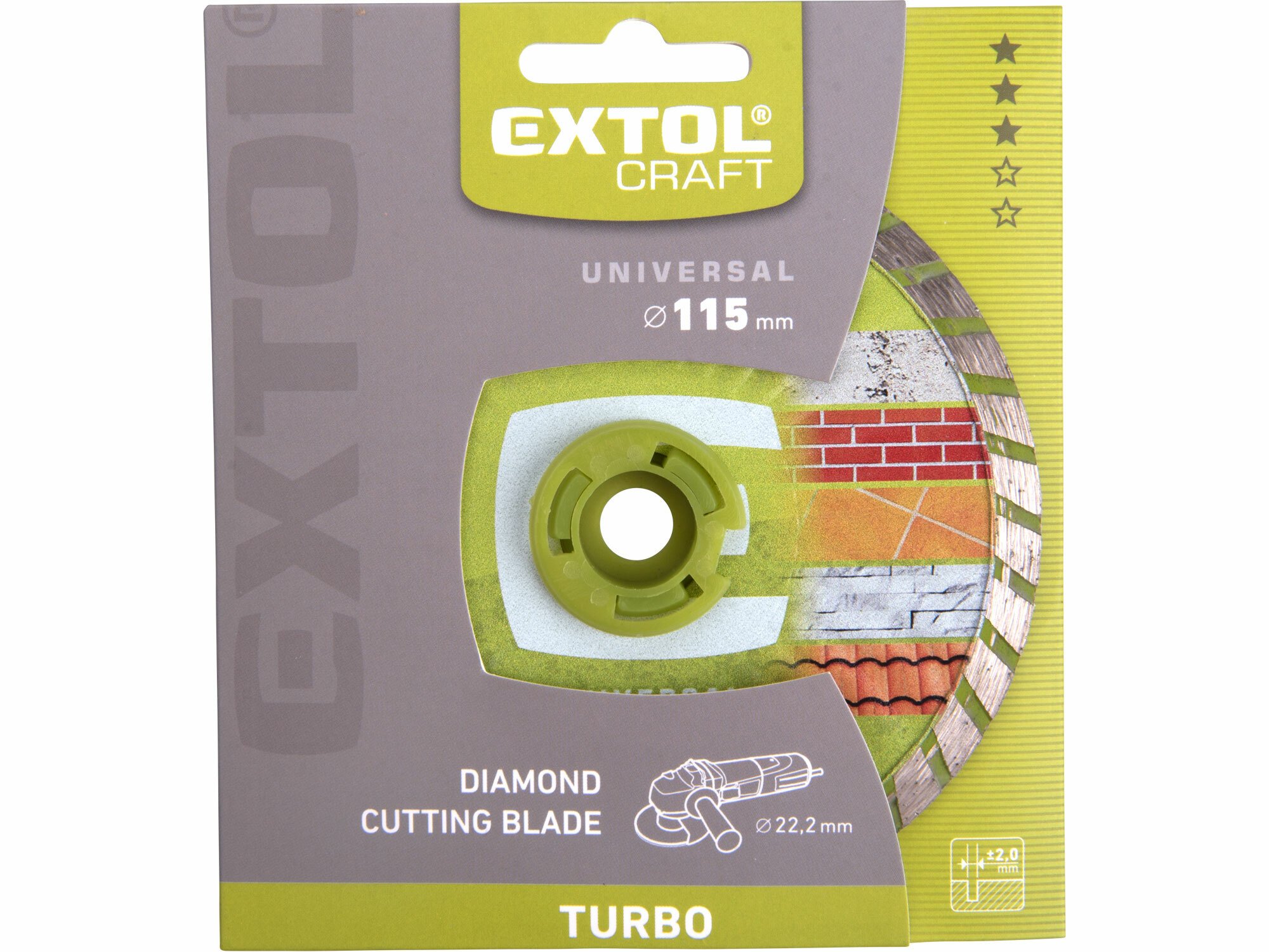 EXTOL CRAFT 108851 Kotúč rezný diamantový Turbo, 115mm