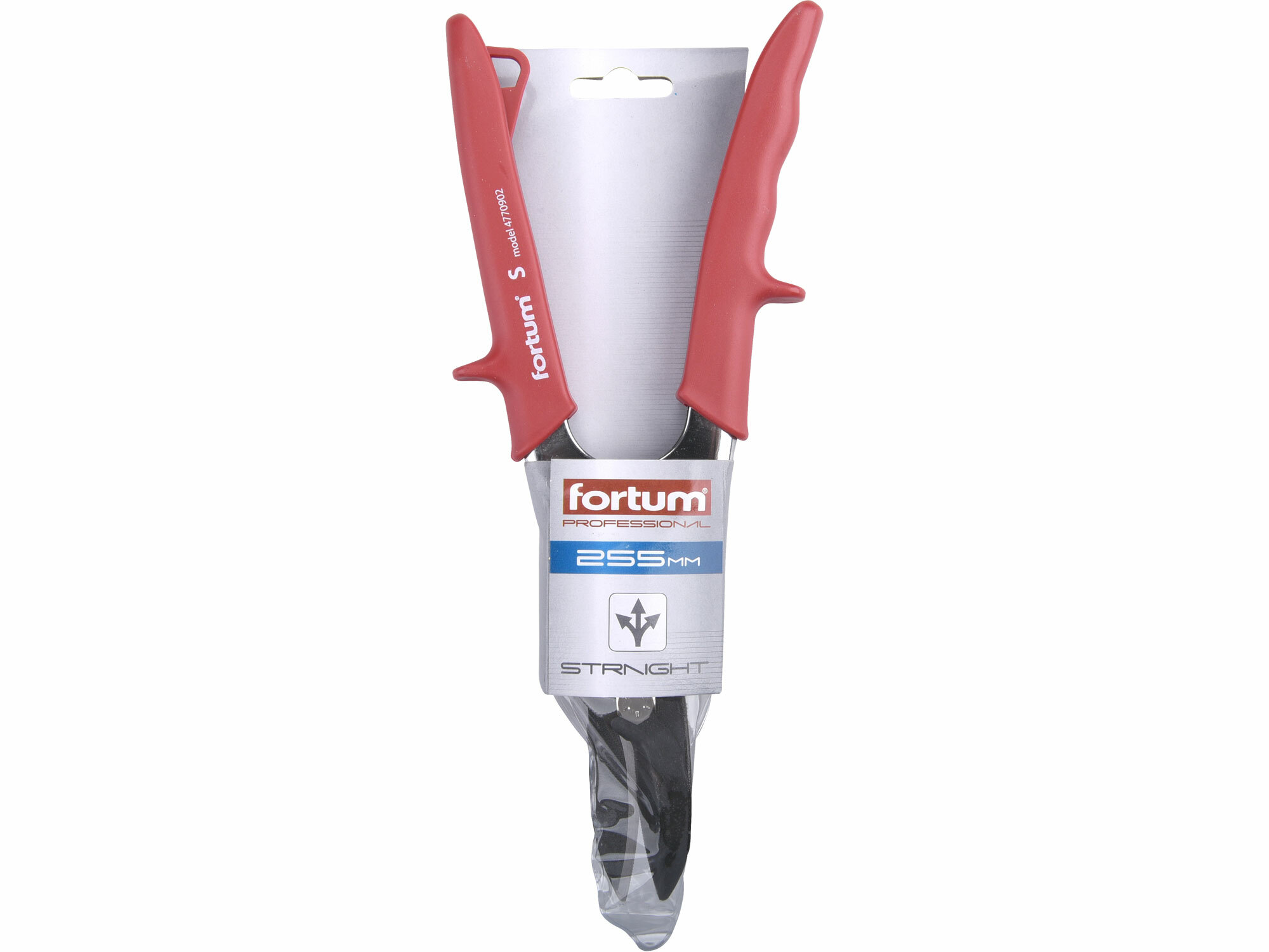 FORTUM 4770902 Nožnice na plech prevodové rovné, 255mm, pre strihanie rovno