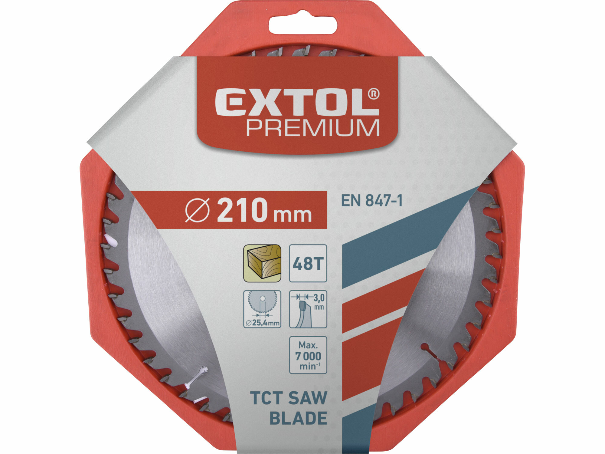 EXTOL PREMIUM 8803235 Kotúč pílový s SK plátkami, ø210x3,2x25,4mm, 48z