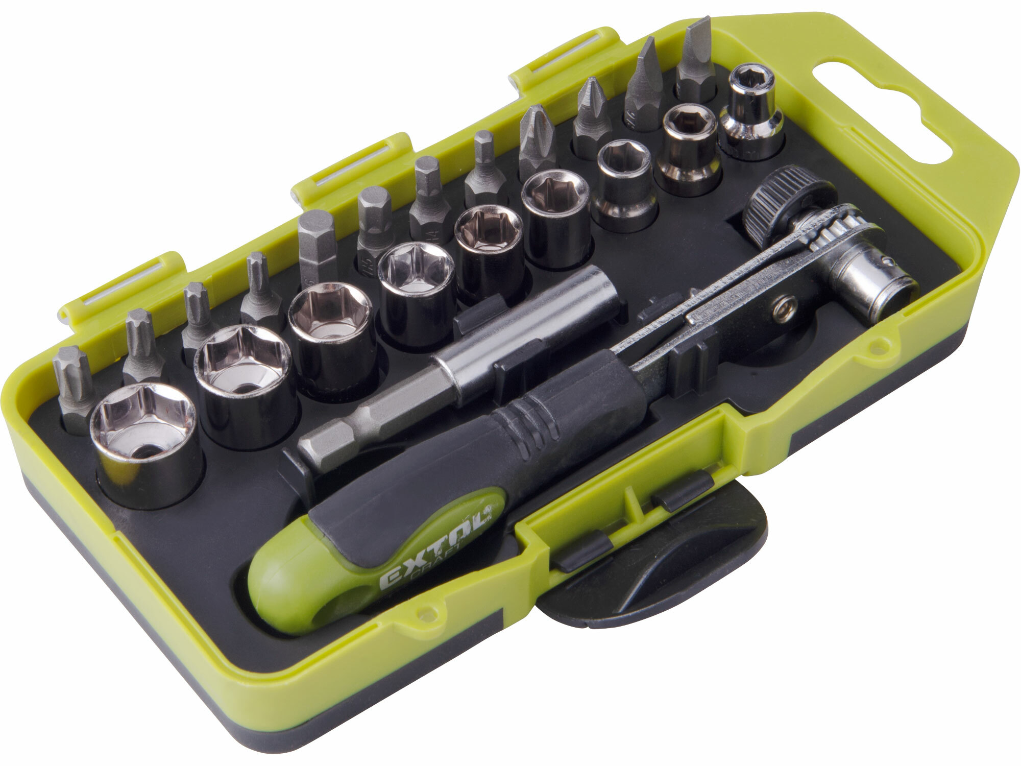 EXTOL CRAFT 53090 Sada nástrčných kľúčov a bitov, 1/4", 23-dielna sada
