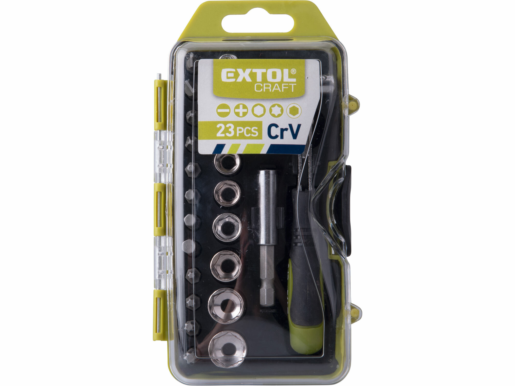EXTOL CRAFT 53090 Sada nástrčných kľúčov a bitov, 1/4", 23-dielna sada