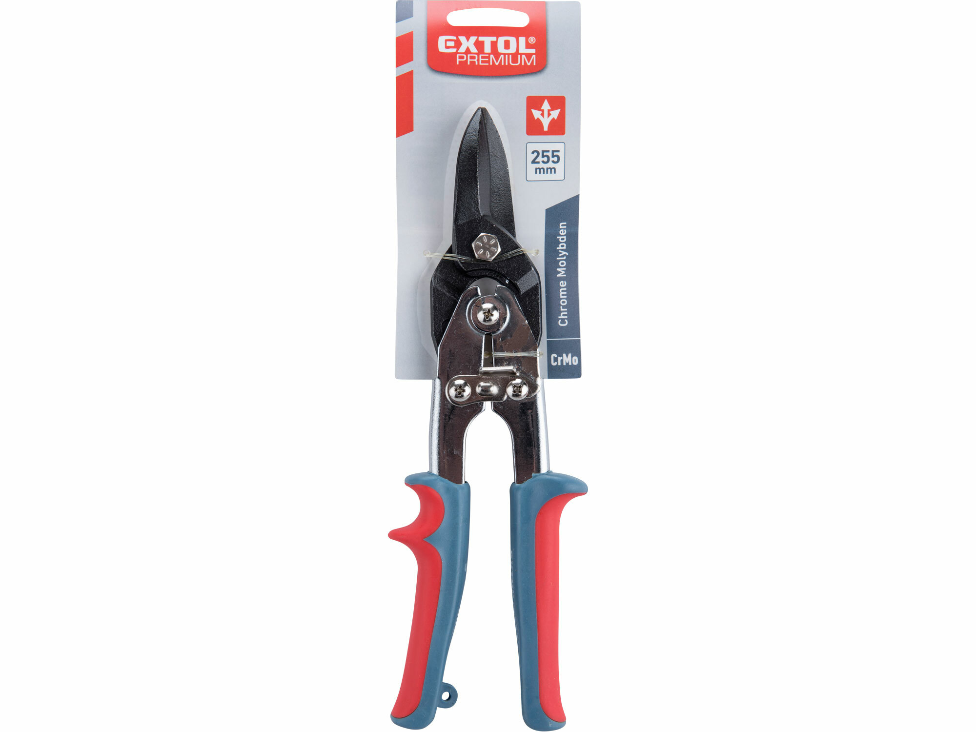 EXTOL PREMIUM 48100 Nožnice na plech prevodové rovné, 255mm, pre strihanie rovno