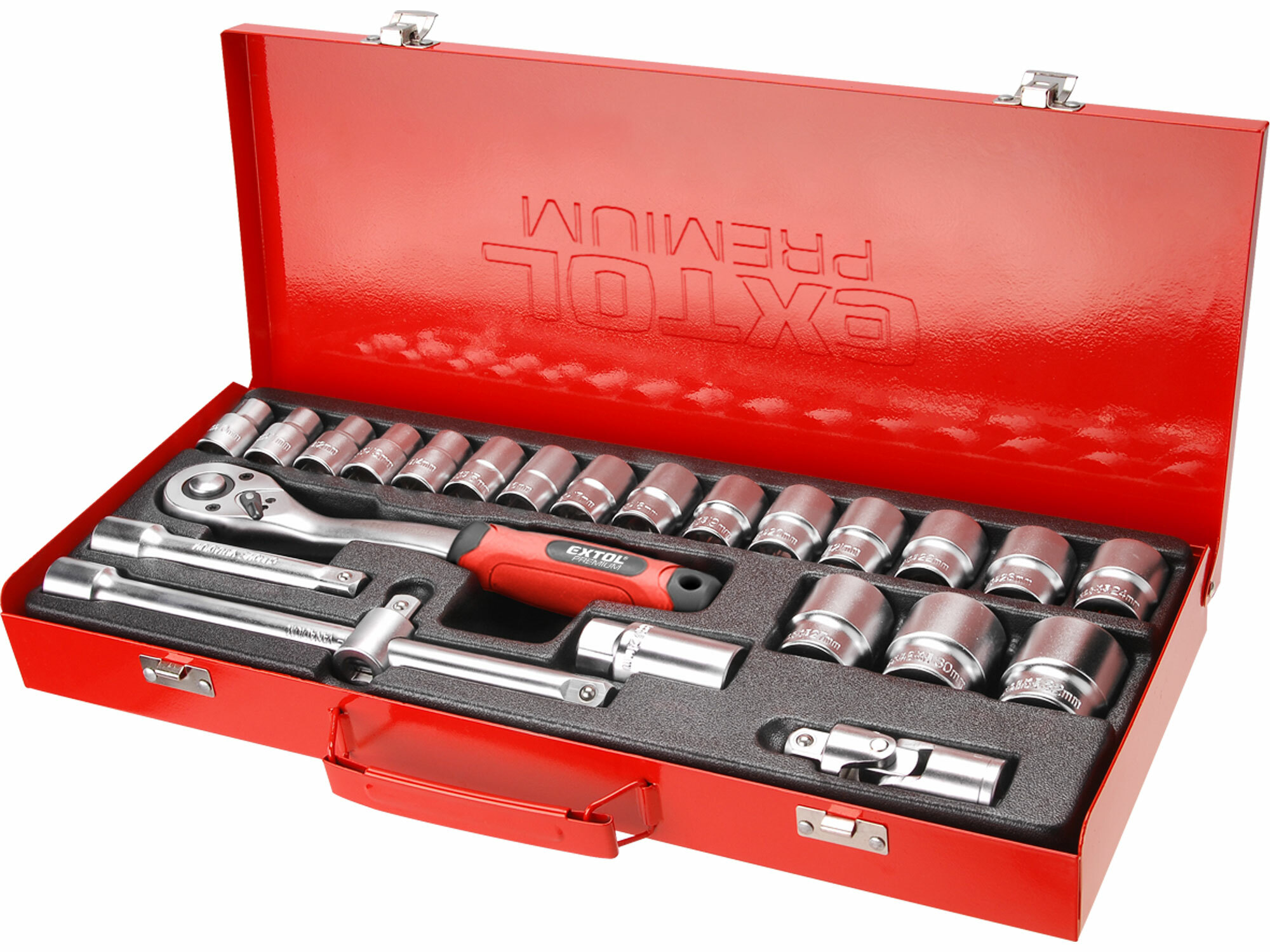 EXTOL PREMIUM 8818365 Sada nástrčných kľúčov, 1/2", 24ks