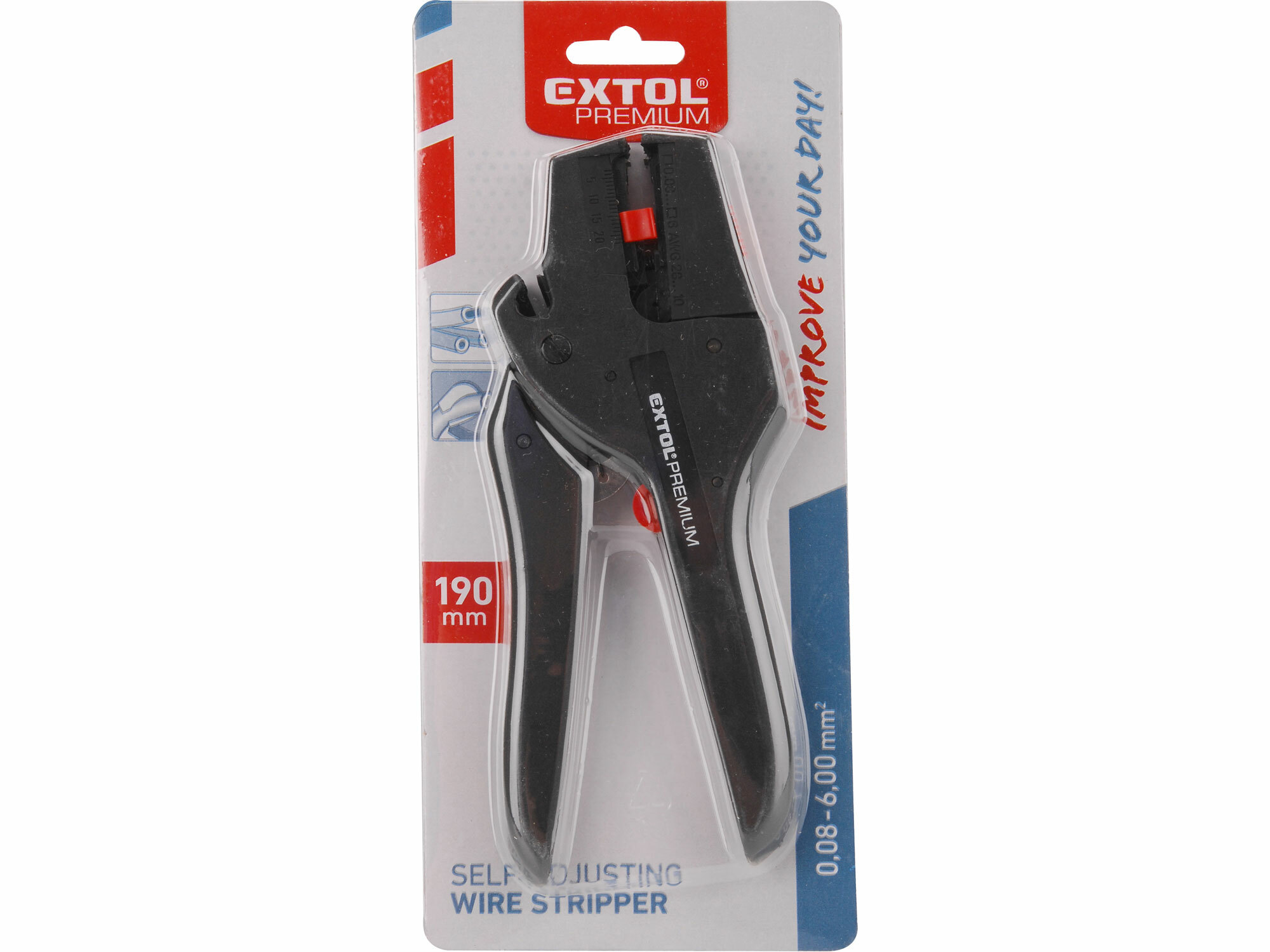 EXTOL PREMIUM 8831124 Kliešte odizolovacie, 190mm, 0,08-6,00mm²