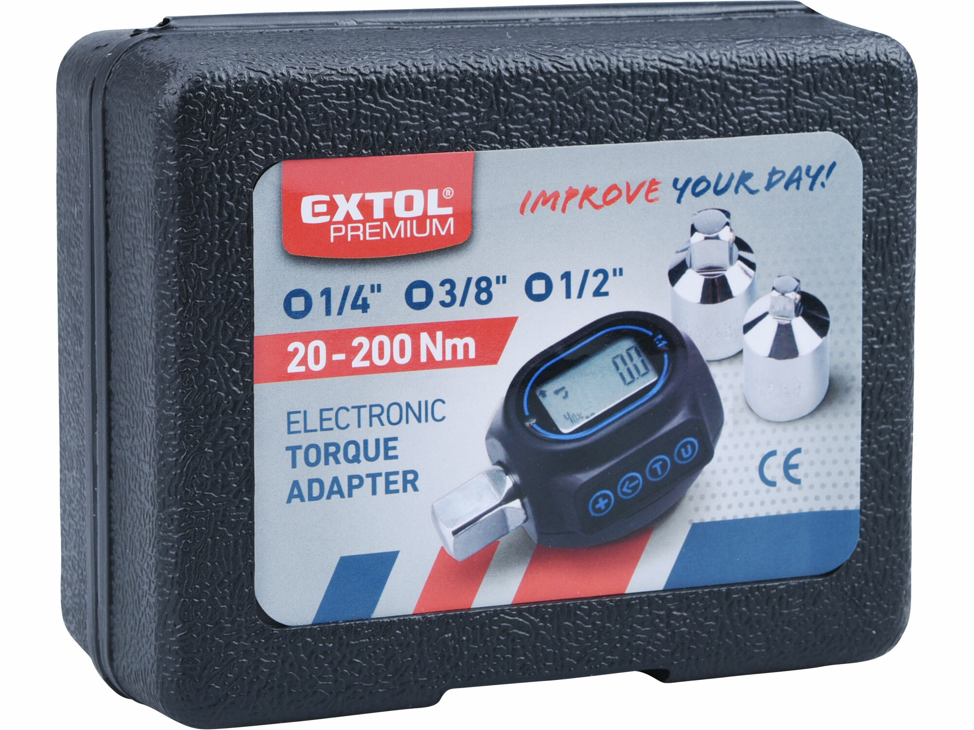 EXTOL PREMIUM 8825300 Adaptér momentový digitálny, 1/2", 20-200Nm