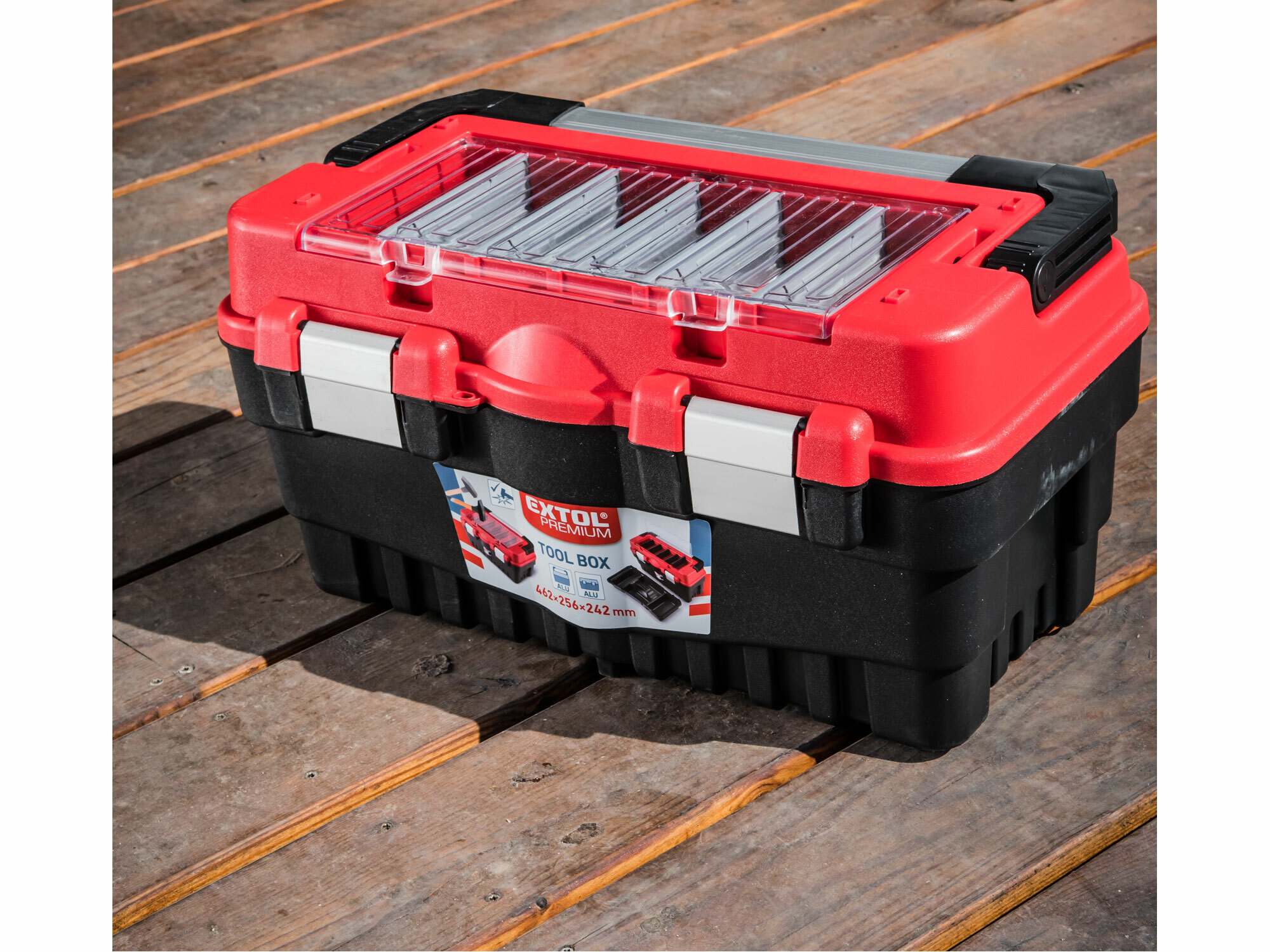 EXTOL PREMIUM 8856082 Kufor na náradie plastový, 595x289x328mm