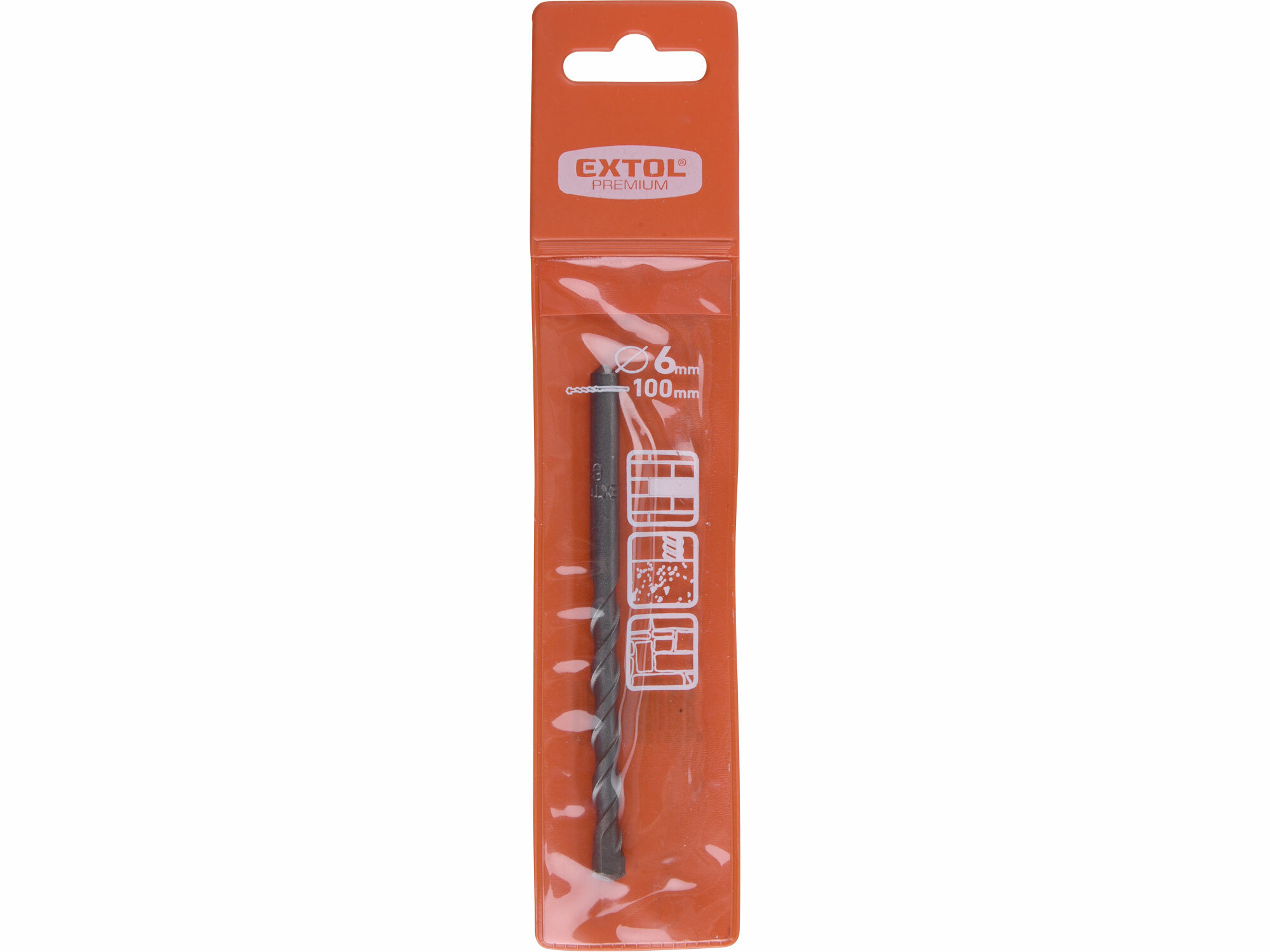 EXTOL PREMIUM 8801303 Vrták do betónu s valcovou stopkou, Ø6x100mm